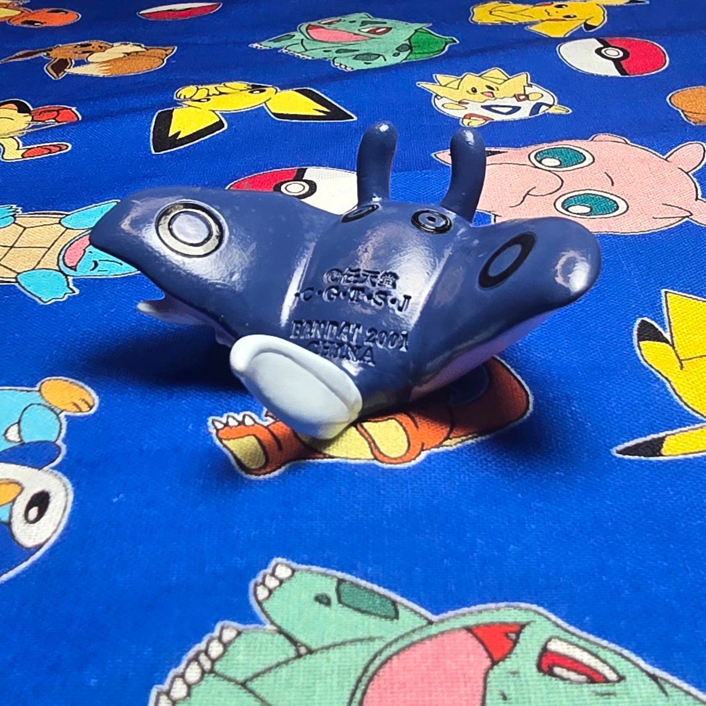Pokemon Mantine Figure Finger Puppet 2001 Nintendo Bandai PVC Vintage Japan USA