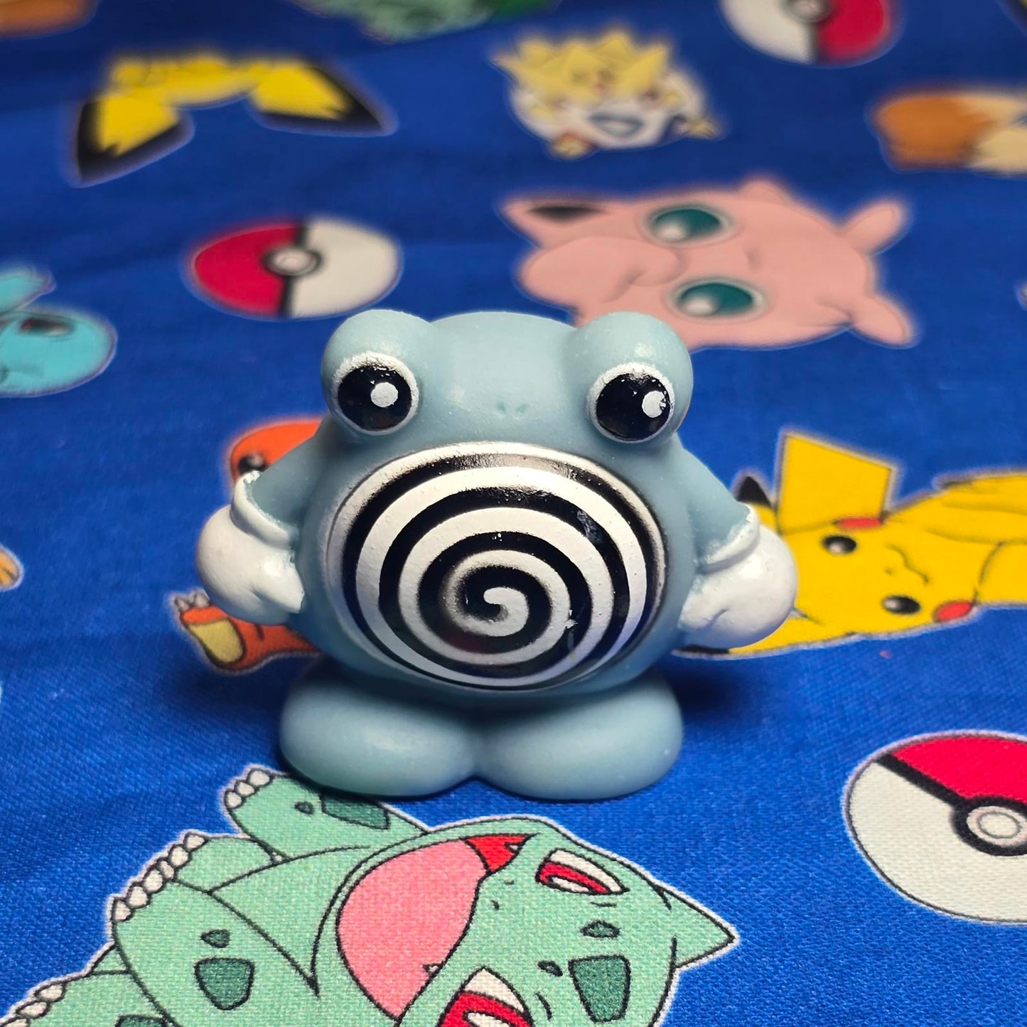 Pokemon Poliwhirl Figure Finger Puppet 1996 Bandai Nintendo PVC Vintage Japan US