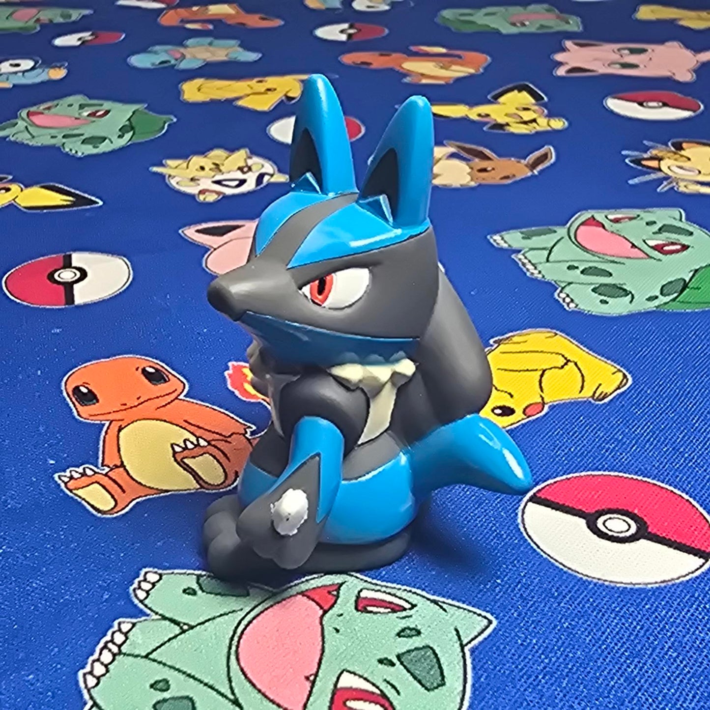 Pokemon Lucario Figure Finger Puppet 2007 Nintendo Bandai PVC Japan USA Seller