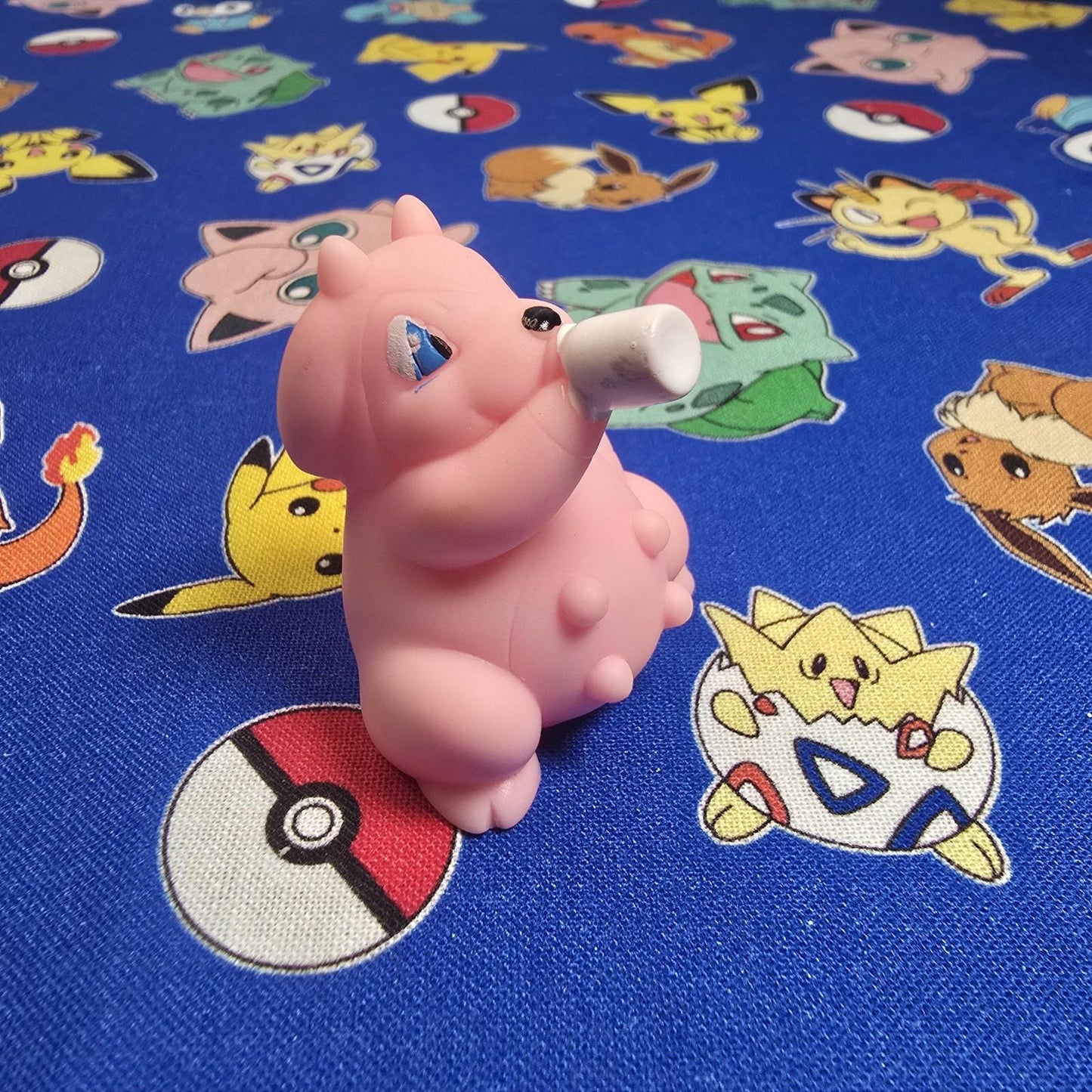 Pokemon Milktank Baby Pink Figure Finger Puppet 2009 Nintendo Bandai Japan USA