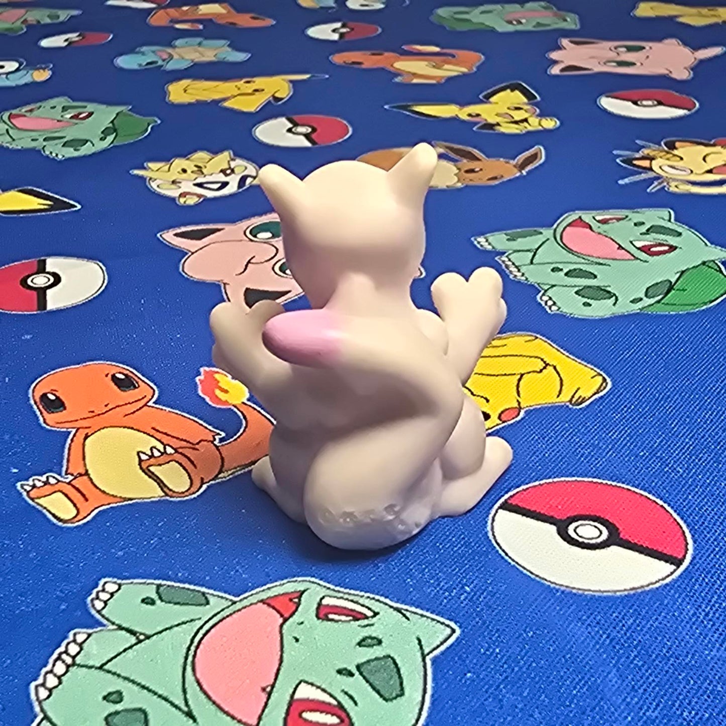 Pokemon Mewtwo Figure Finger Puppet 1996 Nintendo Bandai PVC Vintage Japan USA