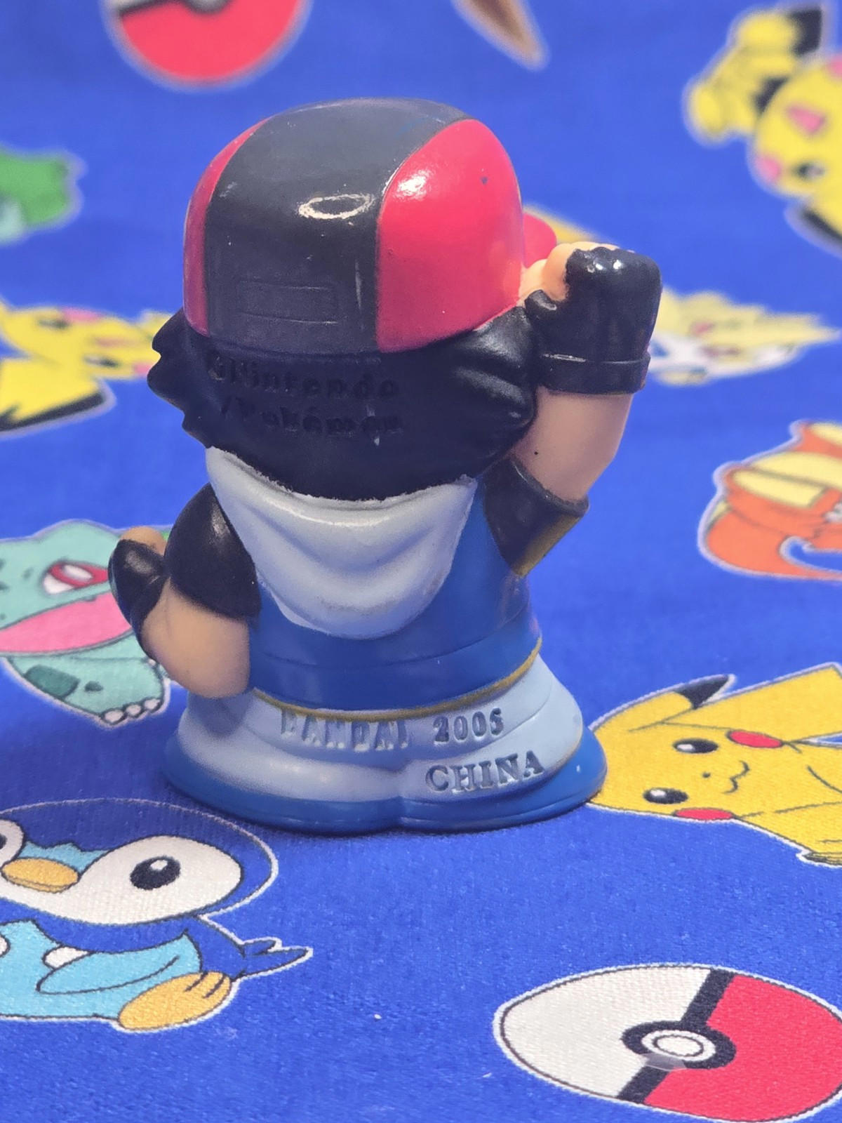 Pokemon Ash Ketchum Trainer Figure Finger Puppet 2006 Nintendo Bandai Japan USA