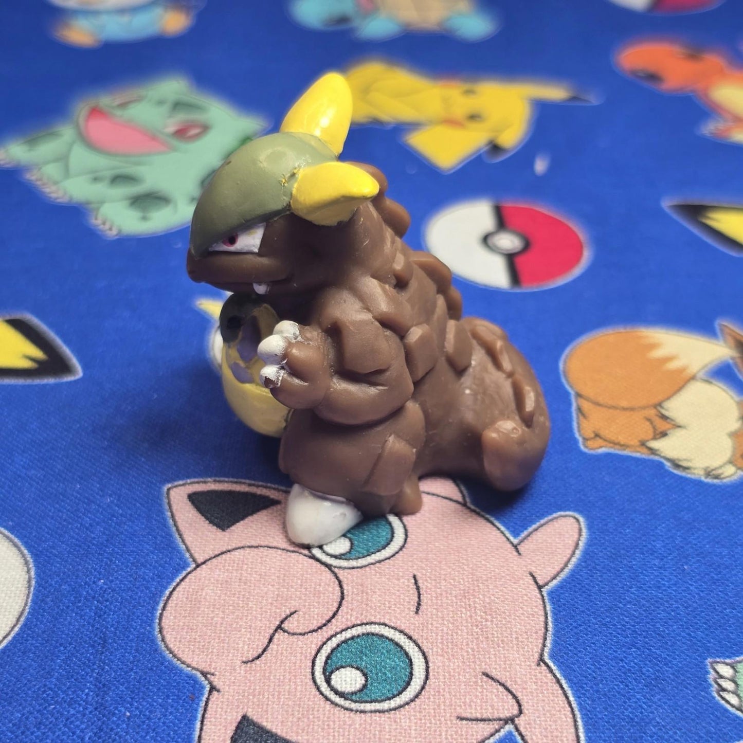 Pokemon Kangaskan Green Figure Finger Puppet 1996 Nintendo Bandai PVC Vintage US