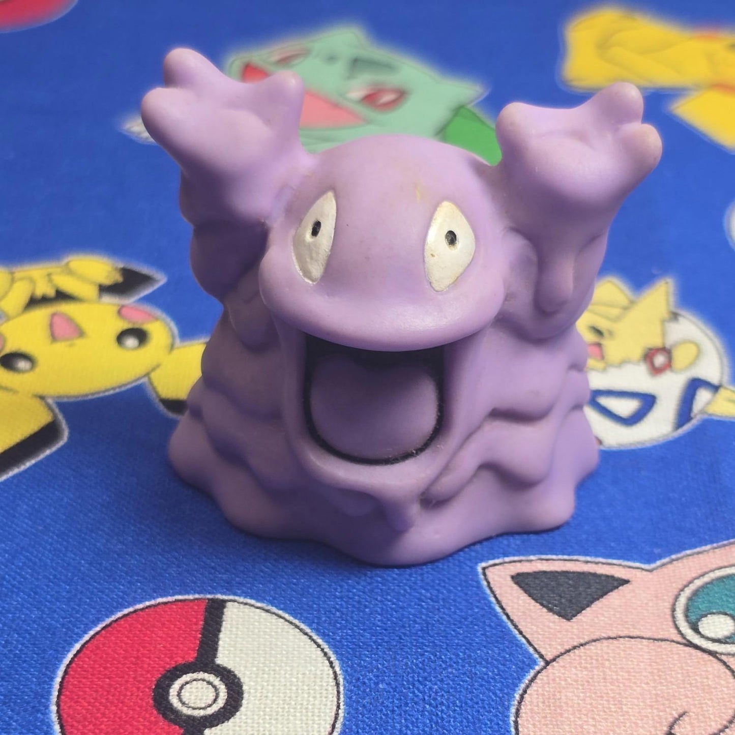 Pokemon Grimer Purple Figure Finger Puppet 1997 Nintendo Bandai PVC Vintage USA
