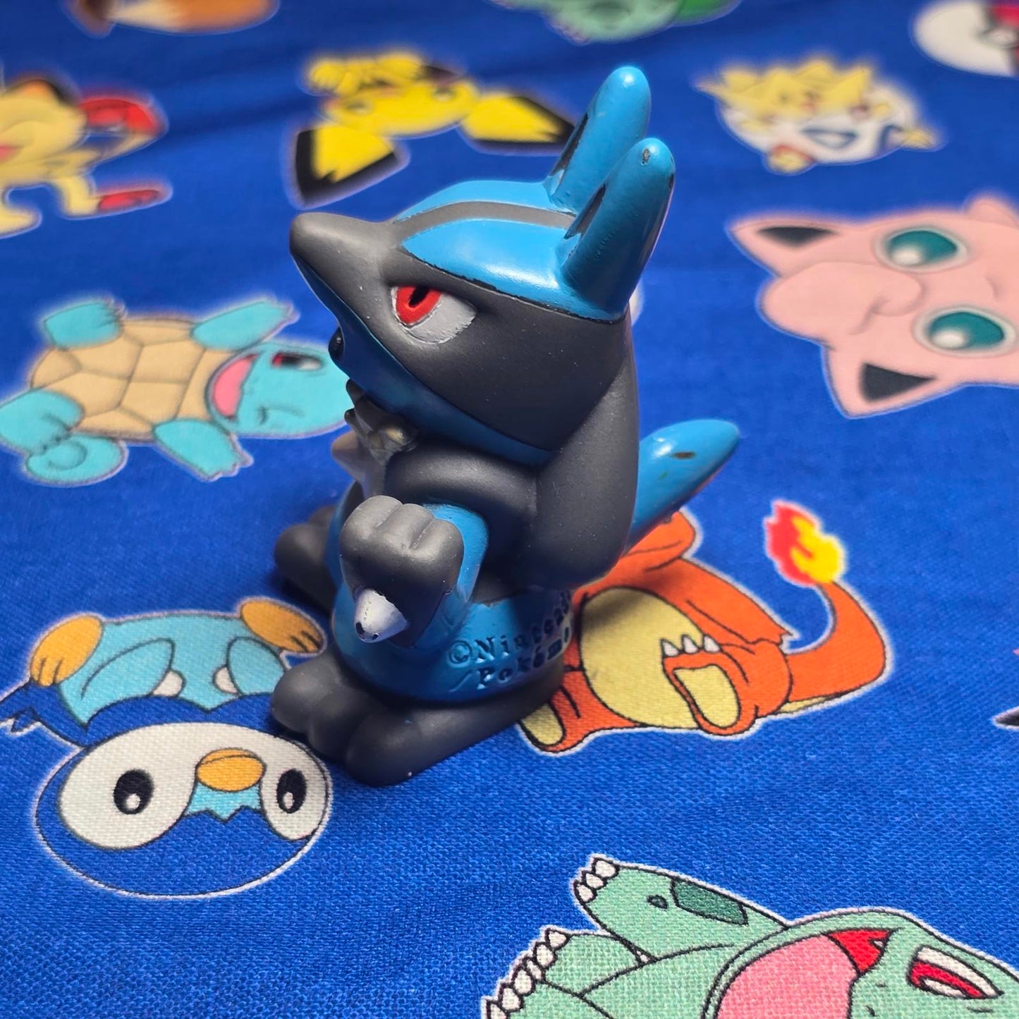 Pokemon Lucario Figure Finger Puppet 2005 Nintendo Bandai PVC Japan USA Seller