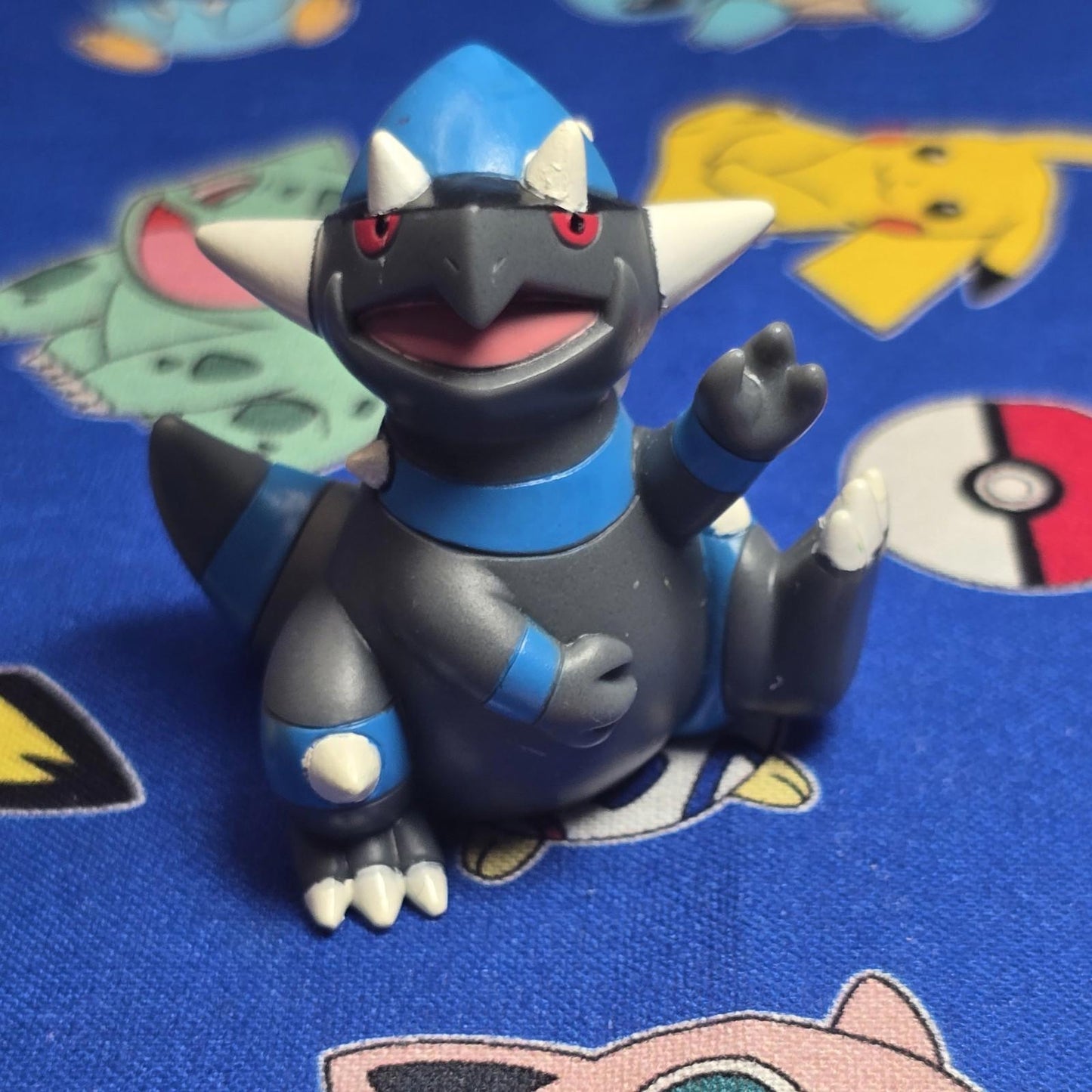 Pokemon Rampardos Figure Finger Puppet 2009 Nintendo Bandai PVC Japan USA Seller