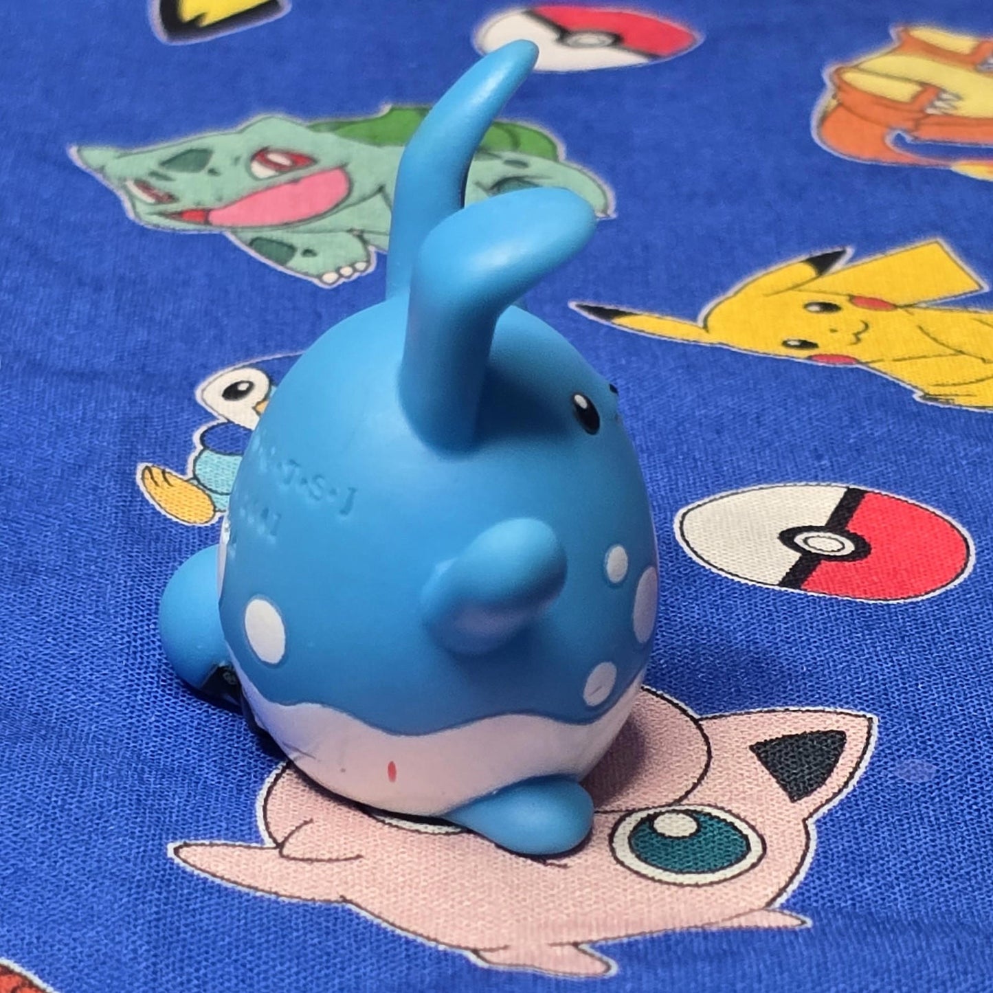 Pokemon Azumarill Figure Finger Puppet 2001 Nintendo Bandai PVC Vintage Japan US