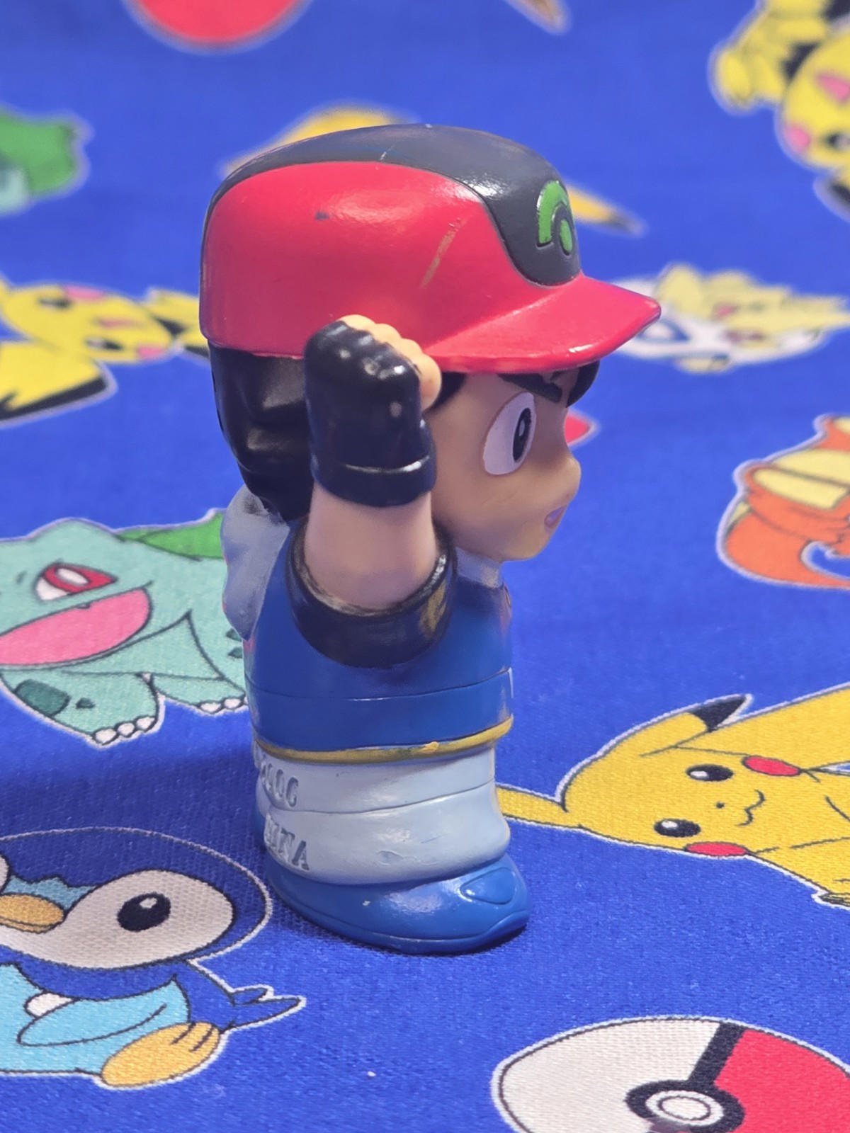 Pokemon Ash Ketchum Trainer Figure Finger Puppet 2006 Nintendo Bandai Japan USA