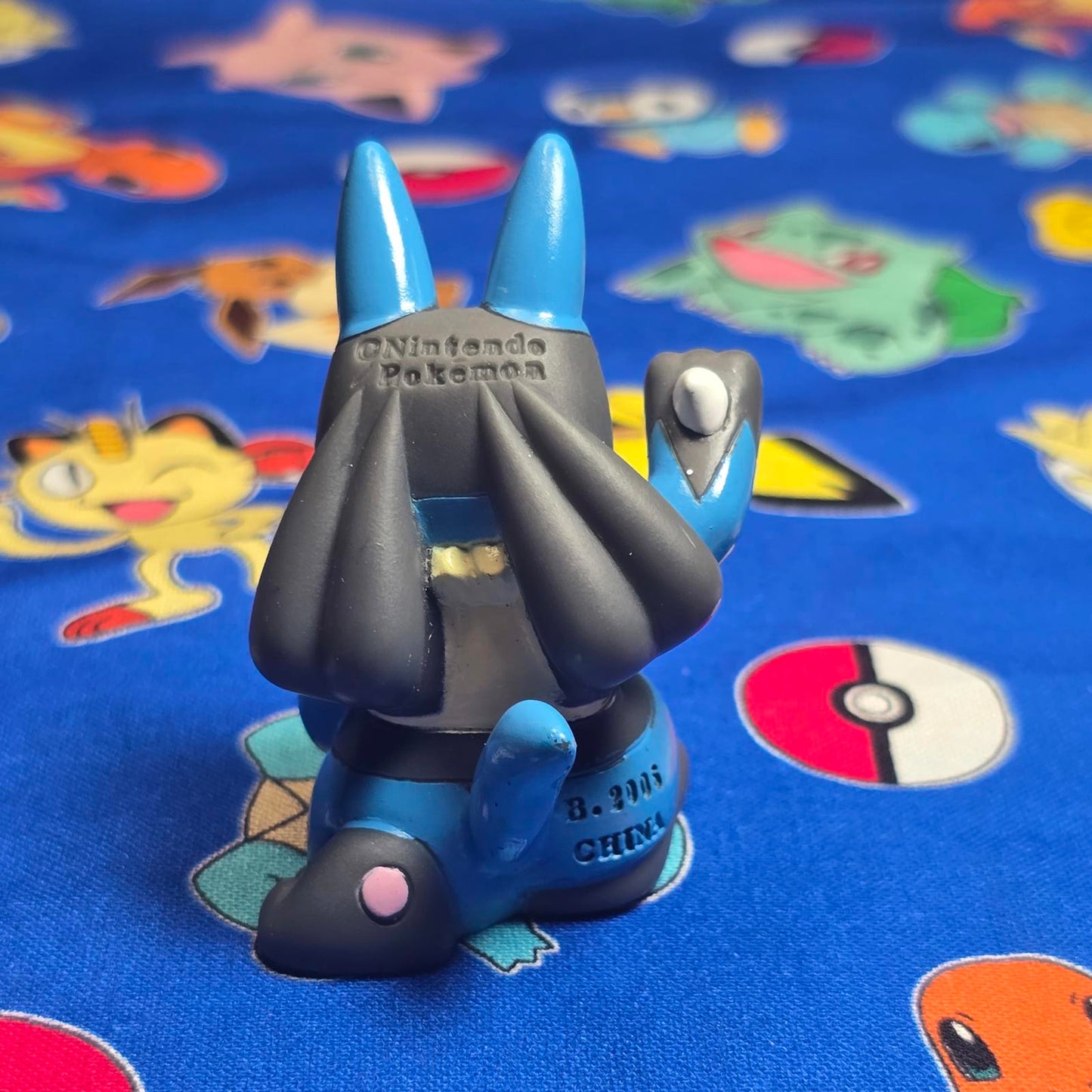 Pokemon Lucario Figure Finger Puppet 2006 Nintendo Bandai PVC Japan USA Seller