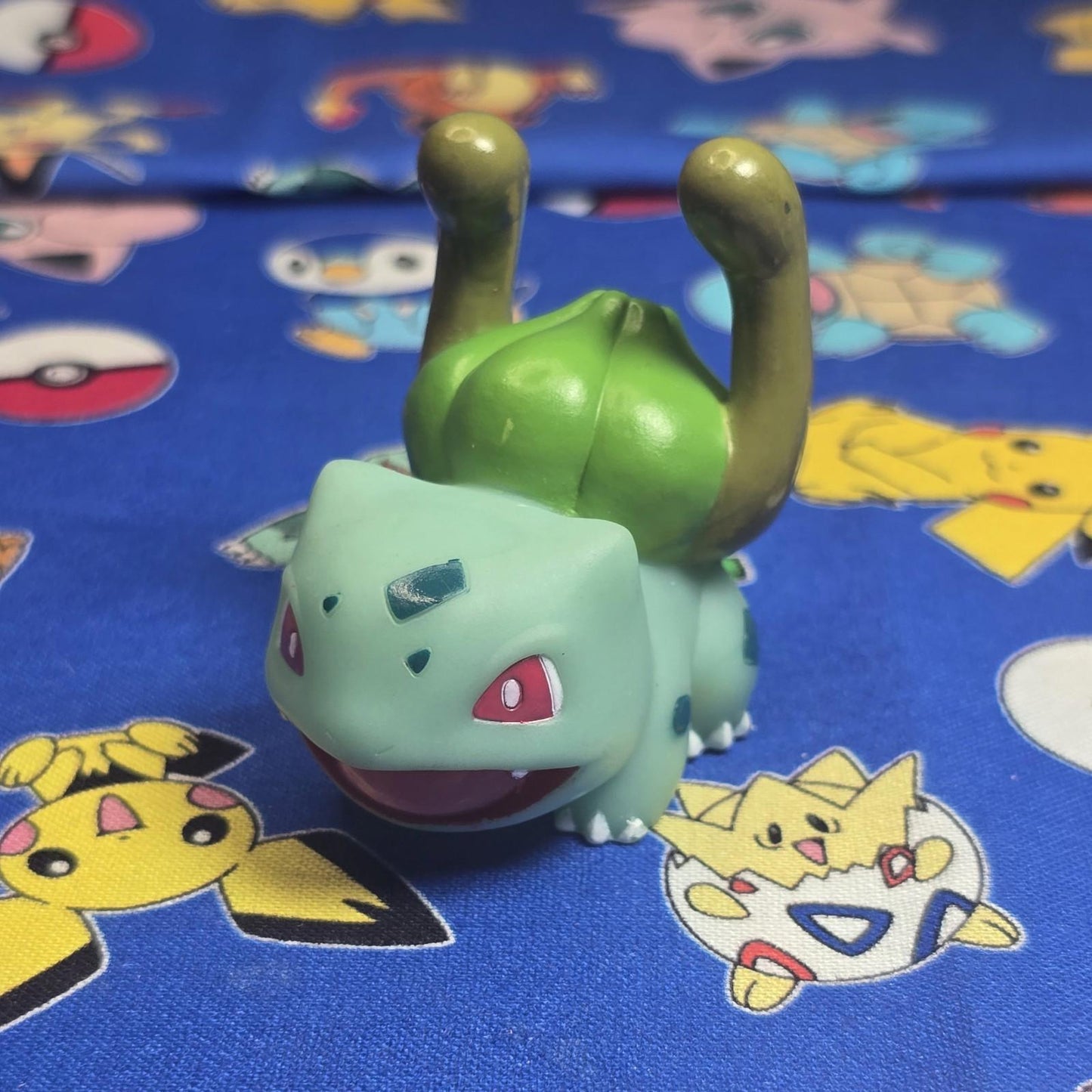 Pokemon Bulbasaur Figure Finger Puppet 2001 Nintendo Bandai Vintage PVC Japan US