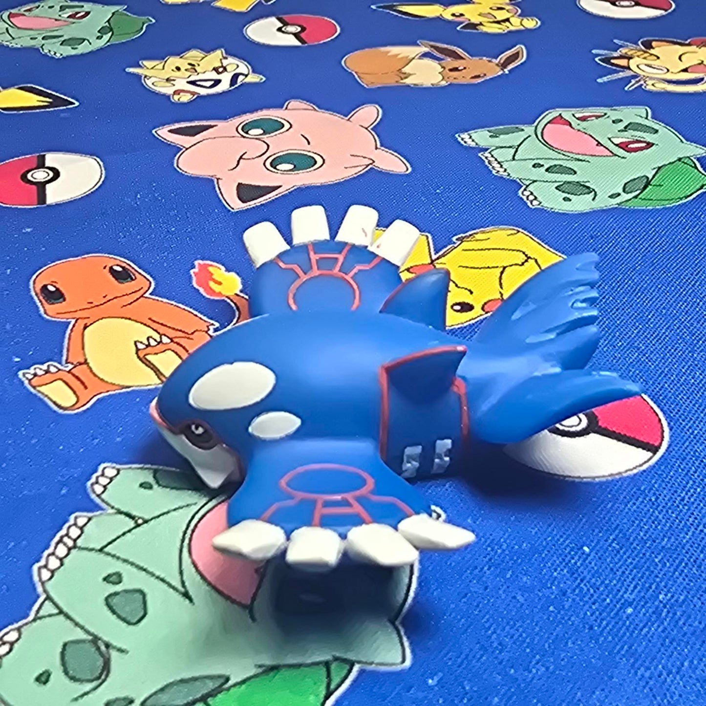 Pokemon Kyogre Figure Finger Puppet 2004 Nintendo Bandai PVC Vintage Japan USA