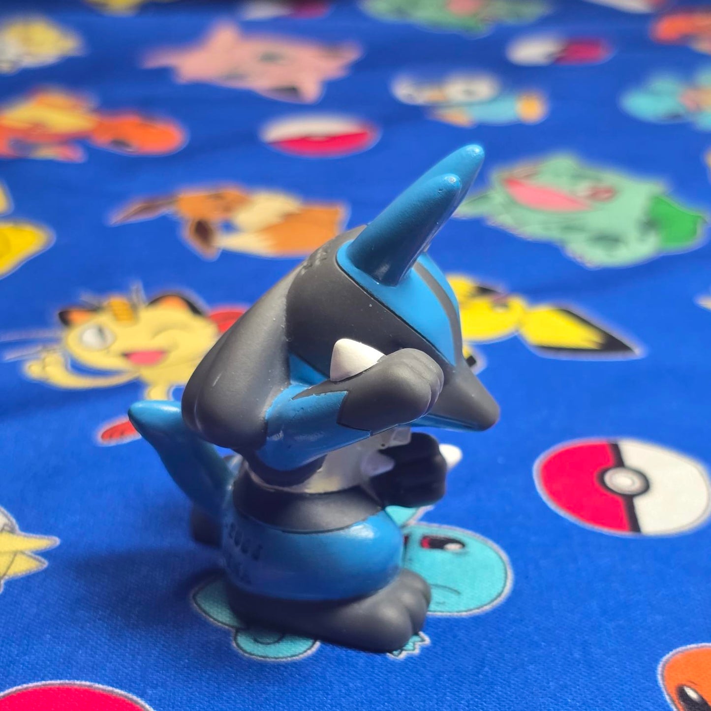 Pokemon Lucario Figure Finger Puppet 2006 Nintendo Bandai PVC Japan USA Seller
