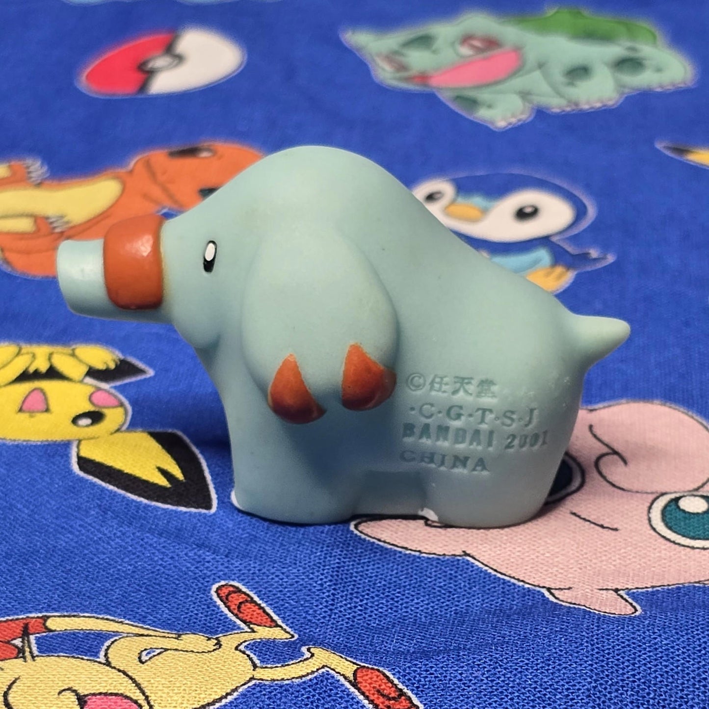 Pokemon Phanpy Figure Finger Puppet 2001 Nintendo Bandai PVC Vintage Japan USA