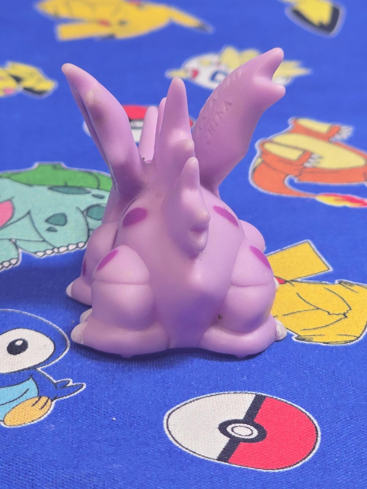 Pokemon Nidorino Figure Finger Puppet 1997 Nintendo Bandai PVC Vintage Japan USA