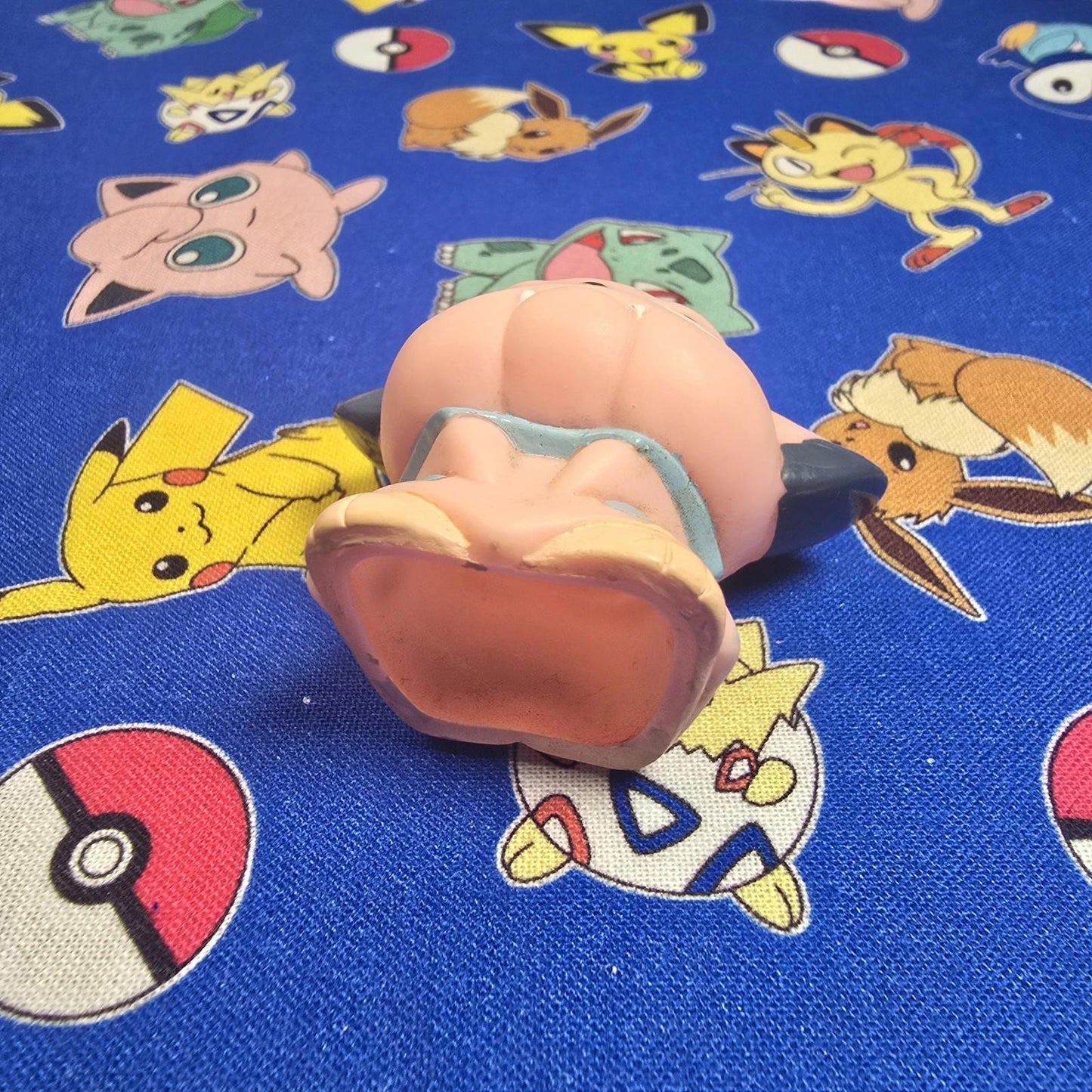 Pokemon Snubbull Figure Finger Puppet 1999 Nintendo Bandai PVC Vintage Japan USA