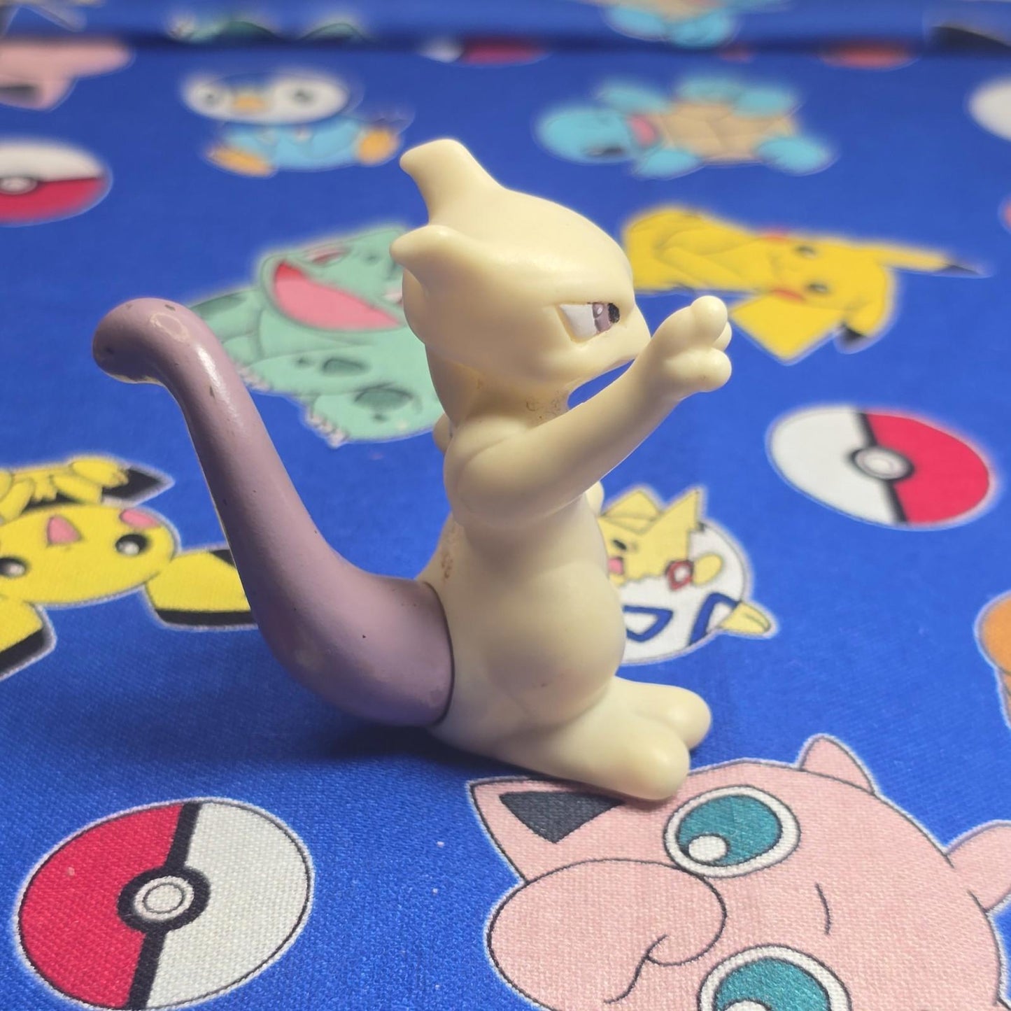 Pokemon Mewtwo Figure Finger Puppet 1998 Nintendo Bandai PVC Vintage Japan USA