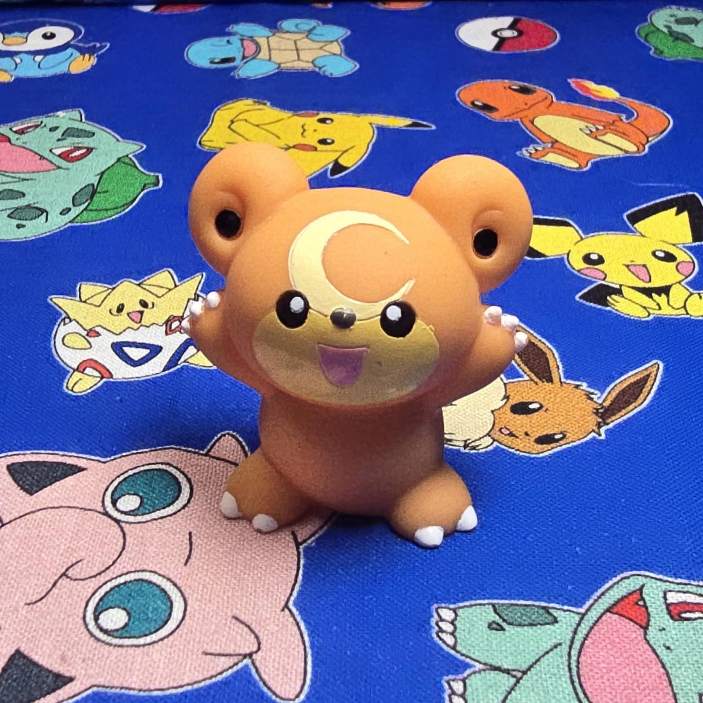 Pokemon Teddiursa Figure Finger Puppet 2008 Nintendo Bandai Japan PVC USA Seller