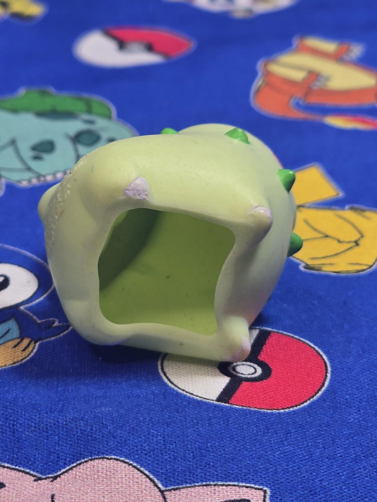 Pokemon Chikorita Figure Finger Puppet 1999 Nintendo Bandai PVC Vintage Japan US