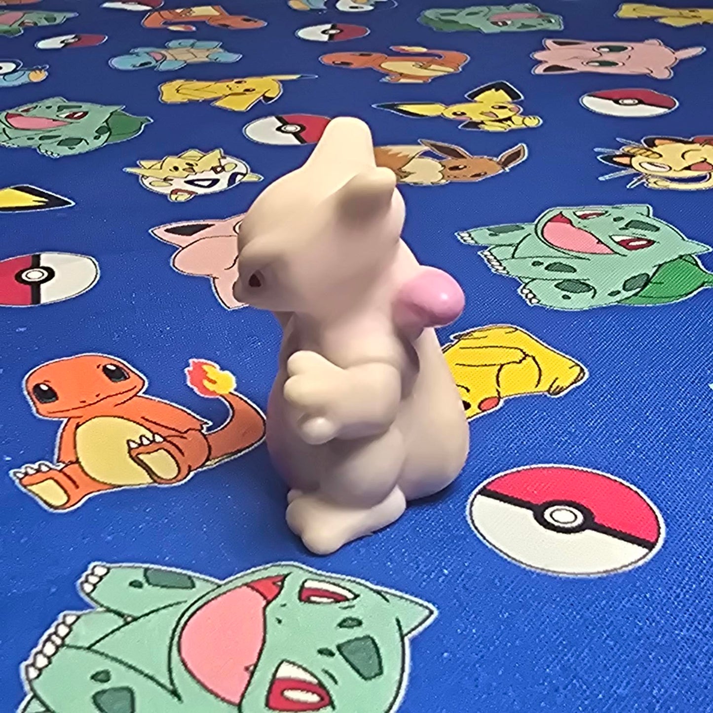 Pokemon Mewtwo Figure Finger Puppet 1996 Nintendo Bandai PVC Vintage Japan USA