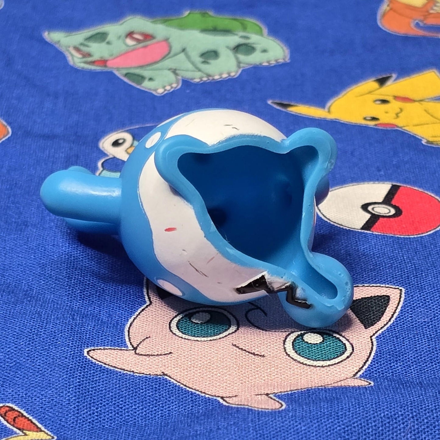 Pokemon Azumarill Figure Finger Puppet 2001 Nintendo Bandai PVC Vintage Japan US