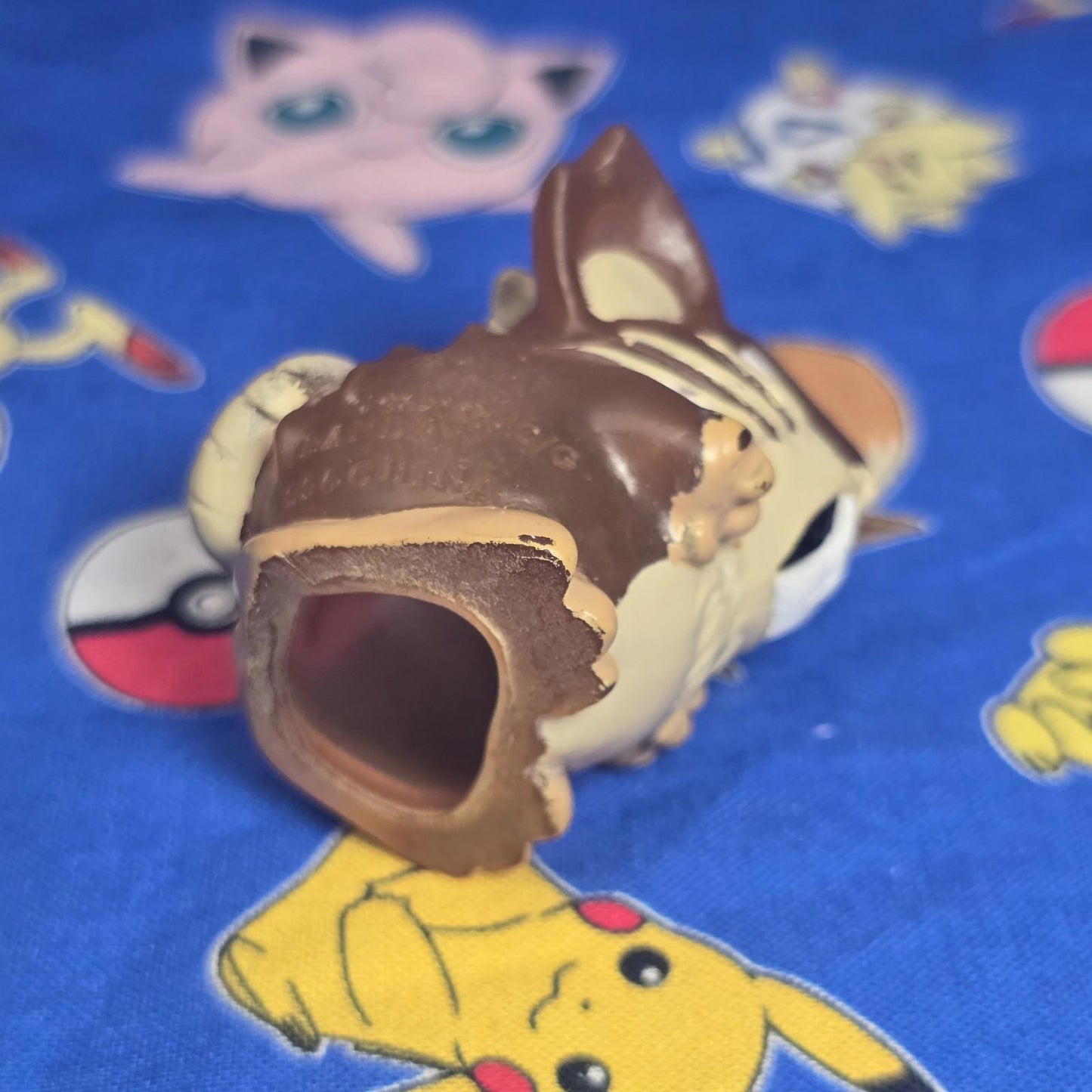 Pokemon Raticate Clear Figure Finger Puppet 1996 Nintendo PVC Bandai Japan USA