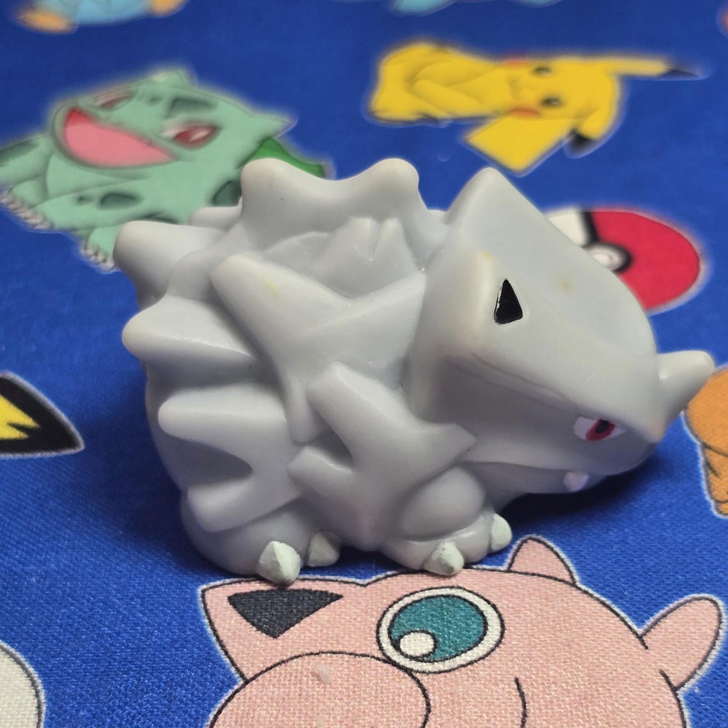Pokemon Rhyhorn Figure Finger Puppet 1996 Nintendo Bandai Vintage Japan USA