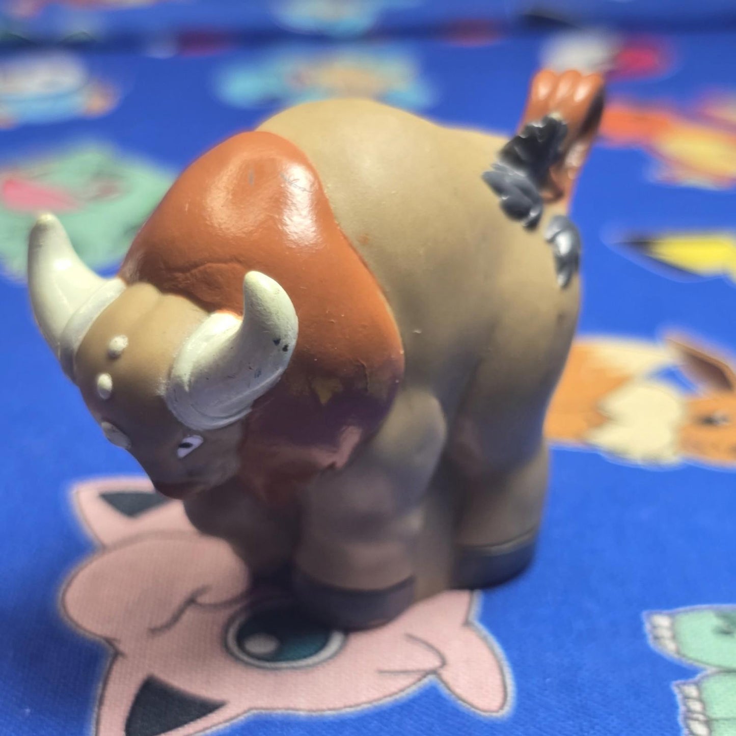 Pokemon Tauros Figure Finger Puppet 1997 Bandai Nintendo Vintage PVC Japan USA