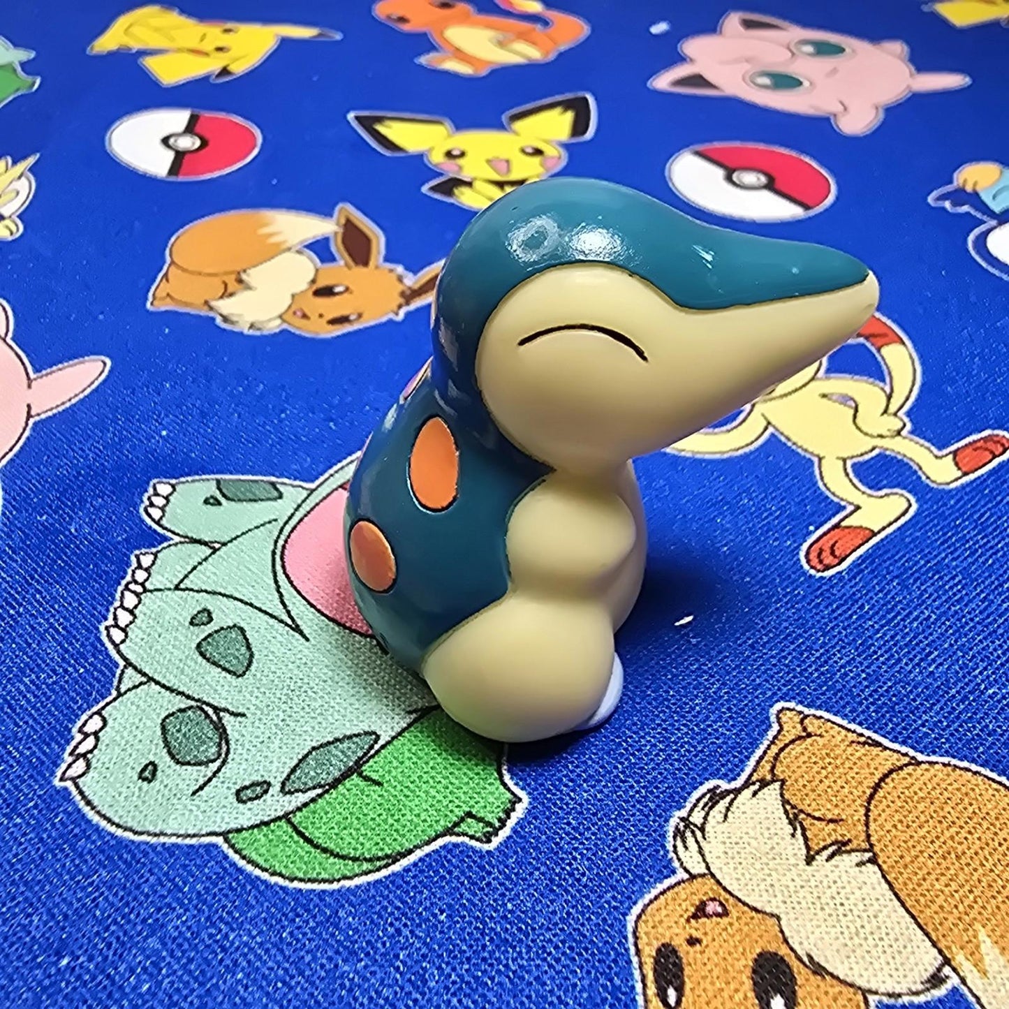 Pokemon Cyndaquil Figure Finger Puppet 1999 Nintendo Bandai PVC Vintage Japan US