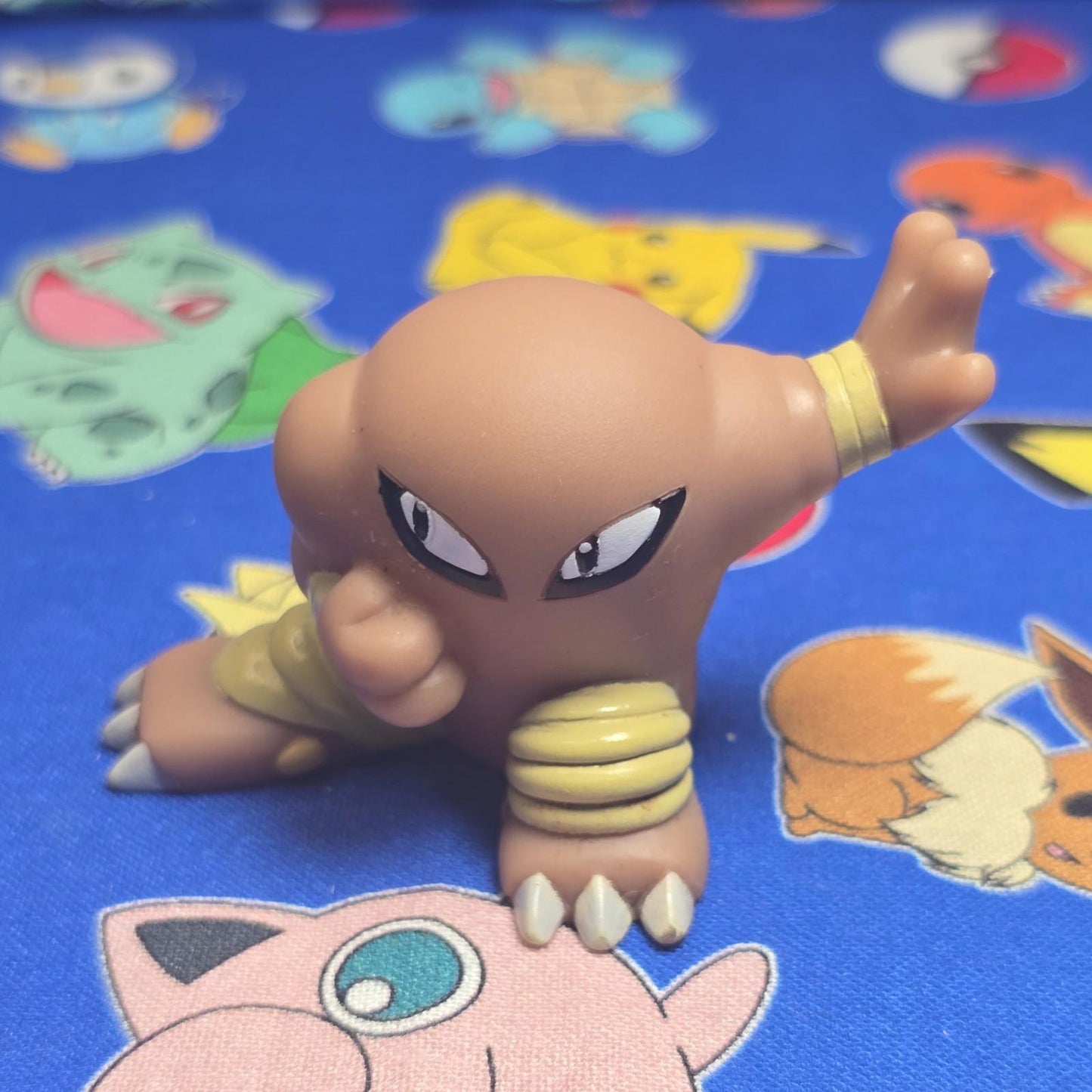 Pokemon Hitmonlee Figure Finger Puppet 2005 Nintendo Bandai PVC Vintage Japan US