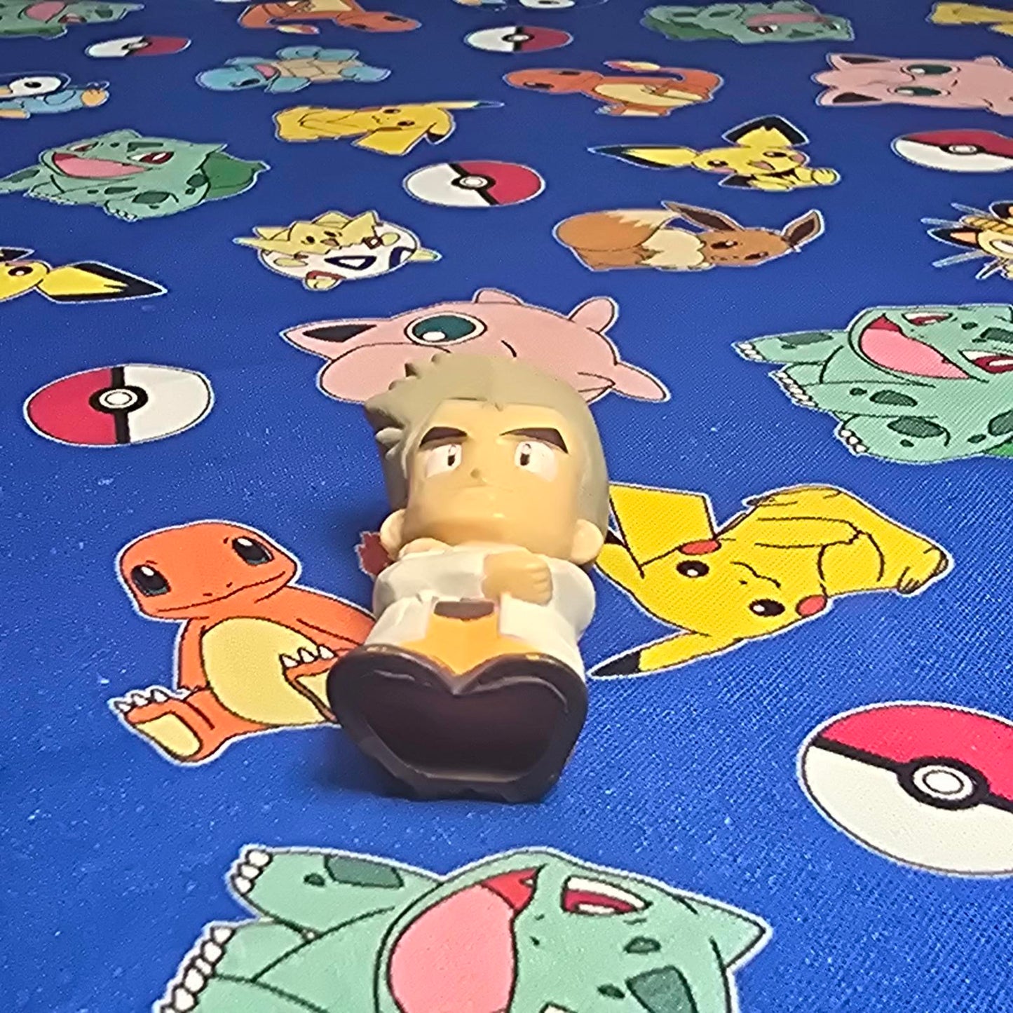 Pokemon Professor Oak Figure Finger Puppet 1998 Nintendo Bandai Vintage Japan US