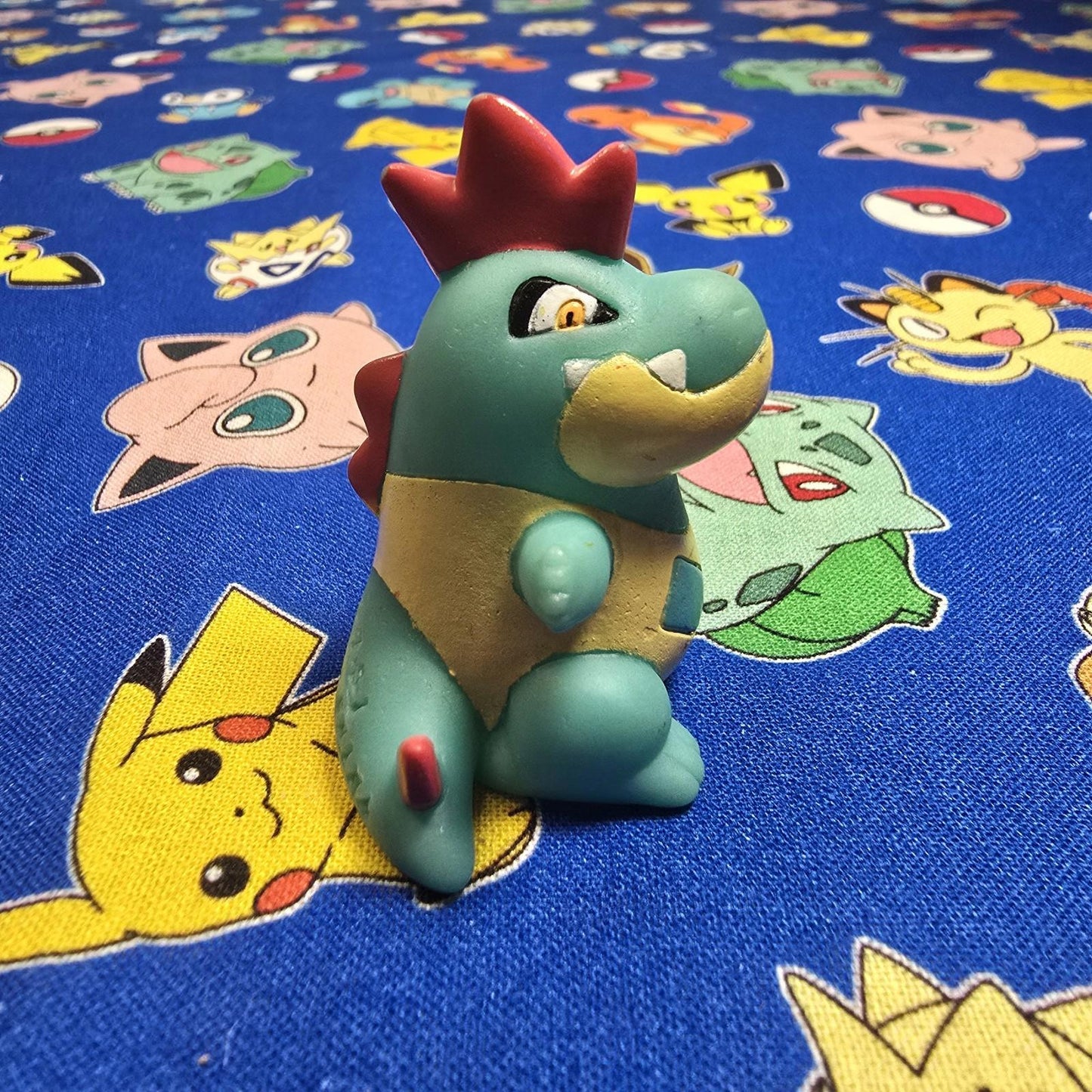 Pokemon Crocnaw Figure Finger Puppet 2001 Nintendo Bandai Vintage PVC Japan USA