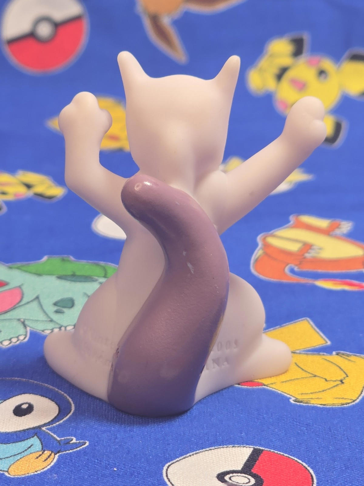 Pokemon Mewtwo Figure Finger Puppet 2008 Nintendo Bandai PVC Japan USA Seller