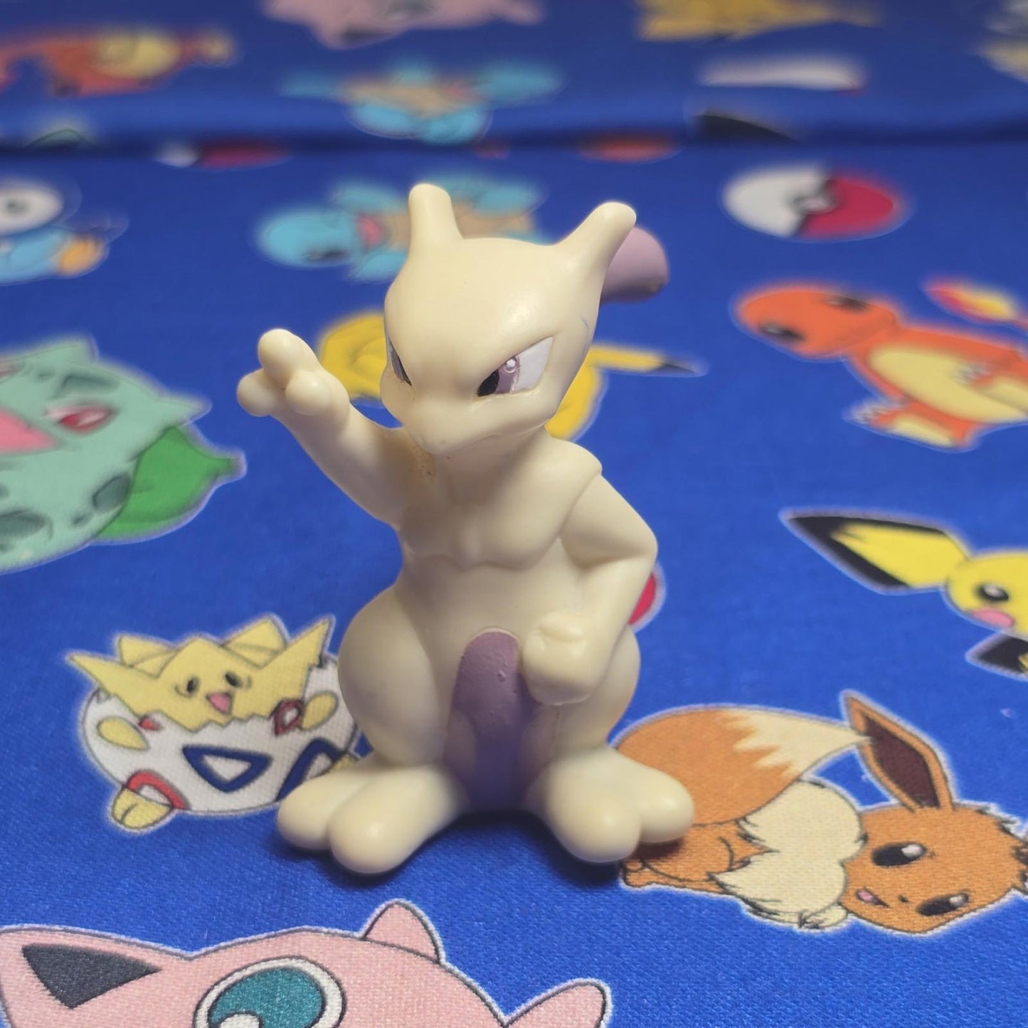 Pokemon Mewtwo Figure Finger Puppet 1998 Nintendo Bandai PVC Vintage Japan USA