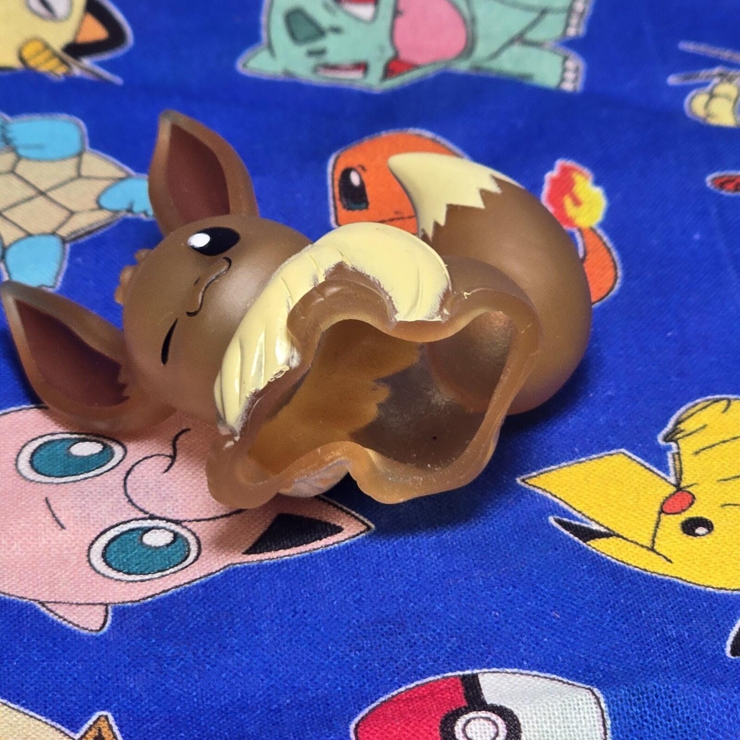 Pokemon Eevee Clear Figure Finger Puppet 2005 Nintendo Bandai Vintage Japan USA