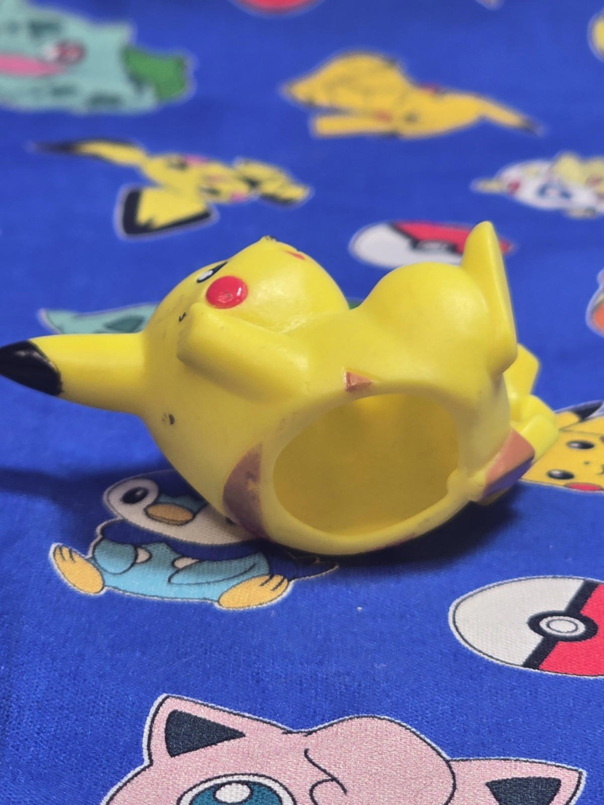 Pokemon Pikachu Figure Finger Puppet 1998 Nintendo Bandai PVC Vintage Japan USA