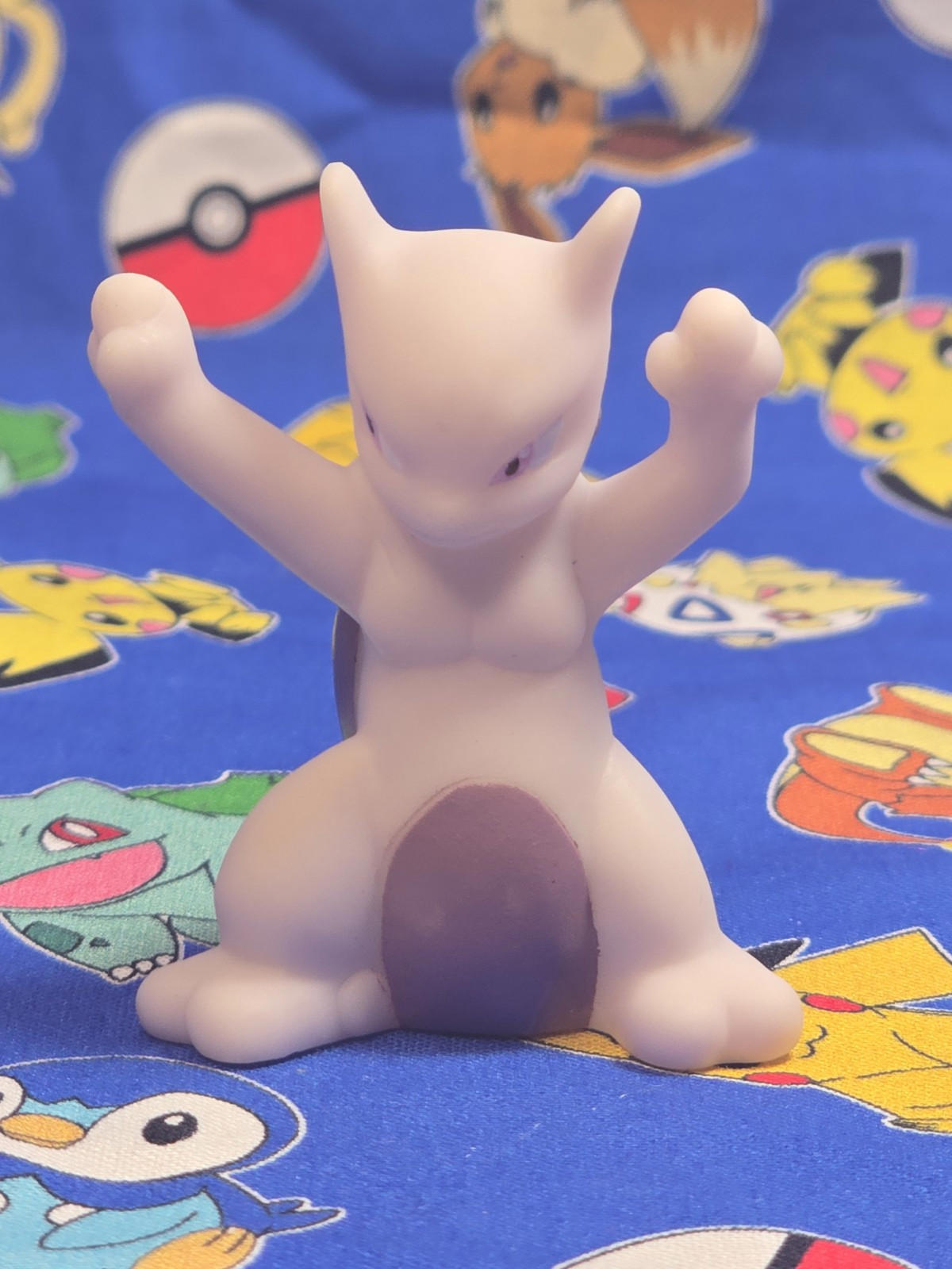 Pokemon Mewtwo Figure Finger Puppet 2008 Nintendo Bandai PVC Japan USA Seller