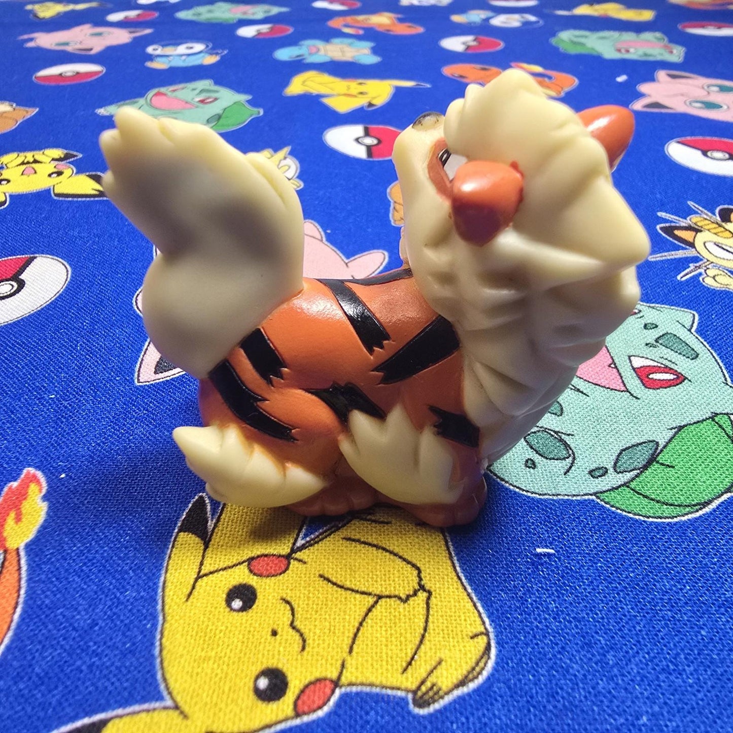 Pokemon Arcanine Dark Figure Finger Puppet 1997 Bandai Nintendo PVC Vintage USA