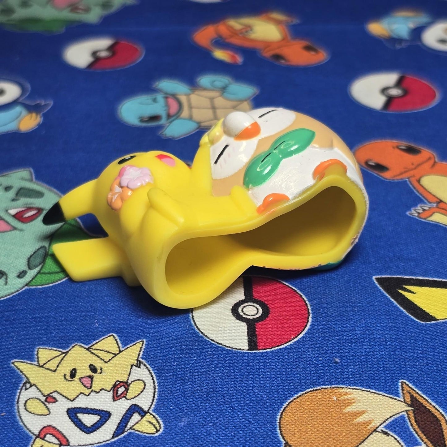Pokemon Pikachu & Rowlet Figure Finger Puppet 2022 Nintendo PVC Bandai Japan USA