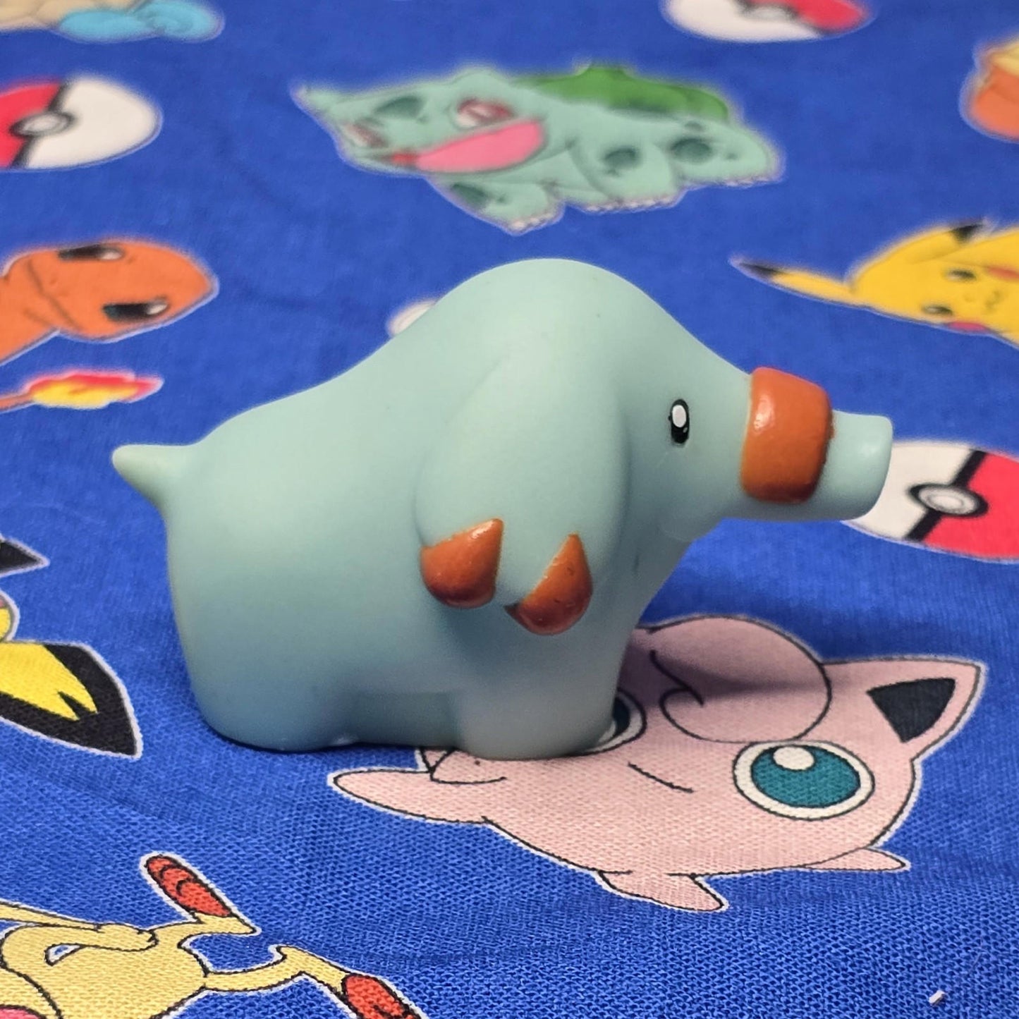 Pokemon Phanpy Figure Finger Puppet 2001 Nintendo Bandai PVC Vintage Japan USA