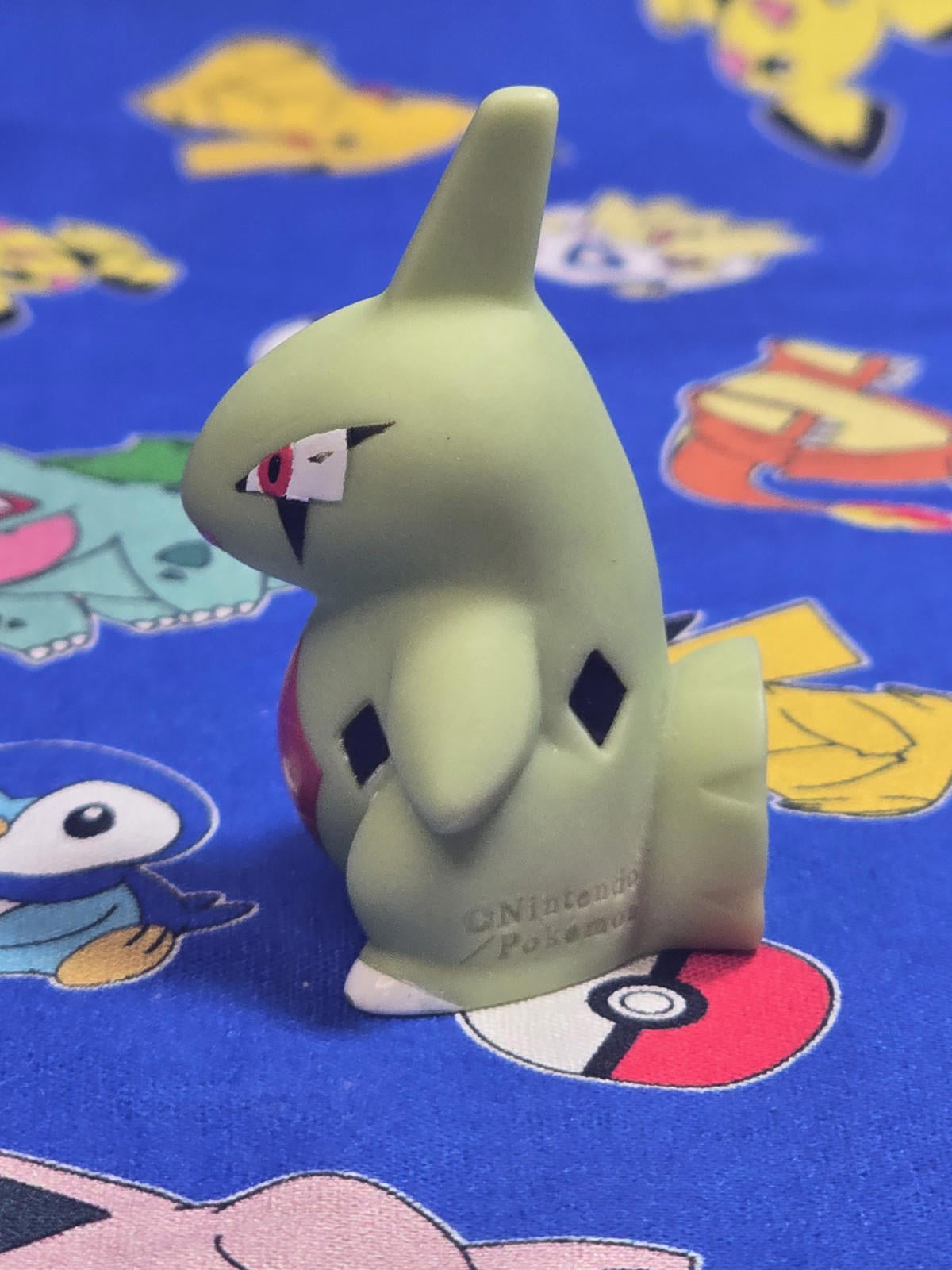 Pokemon Larvitar Figure Finger Puppet 2008 Nintendo Bandai PVC Japan USA Seller