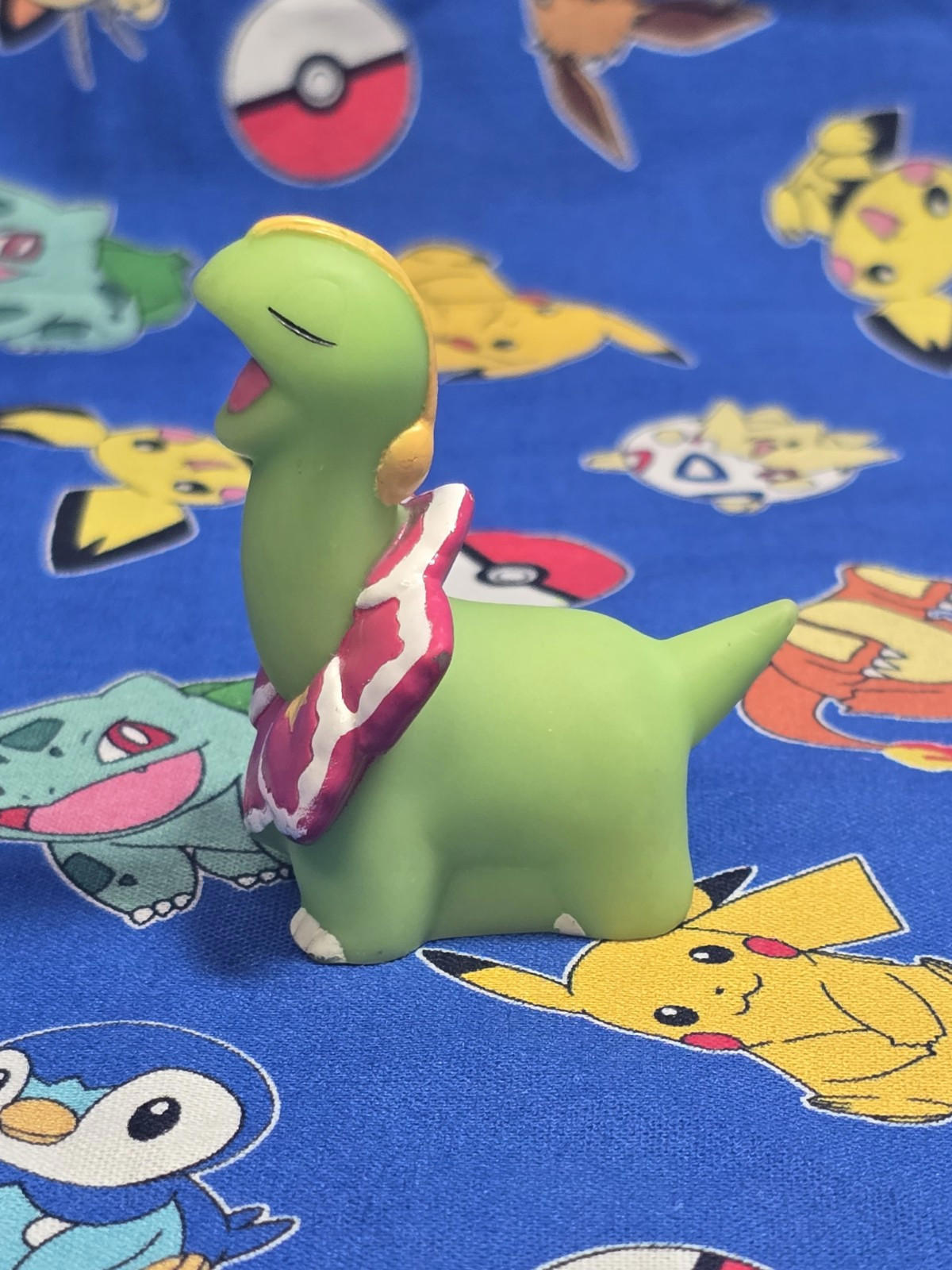 Pokemon Meganium Figure Finger Puppet 2007 Nintendo Bandai PVC Japan USA Seller