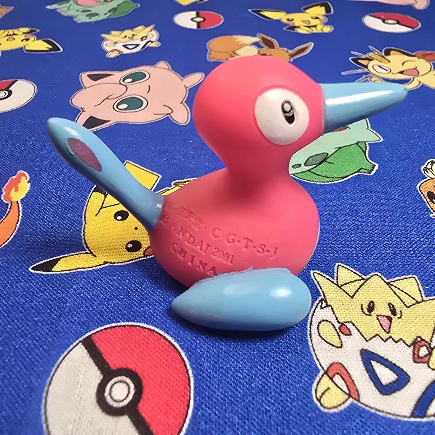 Pokemon Porygon 2 Figure Finger Puppet 2001 Nintendo Bandai PVC Vintage Japan US