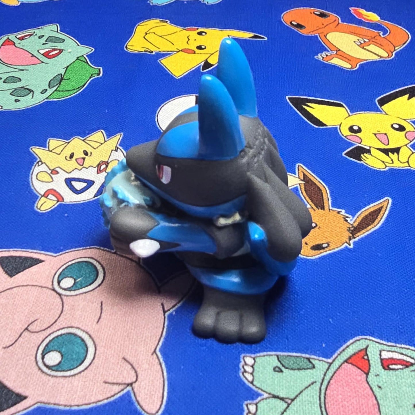 Pokemon Lucario Figure Finger Puppet 2012 Nintendo Bandai PVC Japan USA Seller