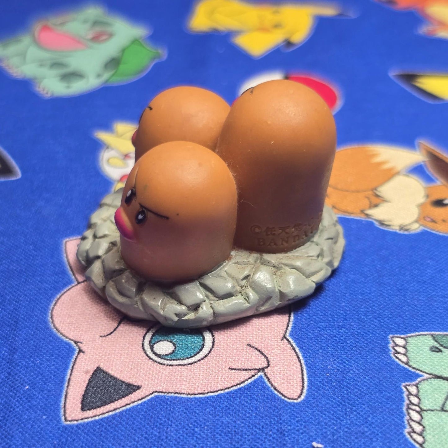 Pokemon Dugtrio Figure Finger Puppet 1997 Bandai Nintendo PVC Vintage Japan USA