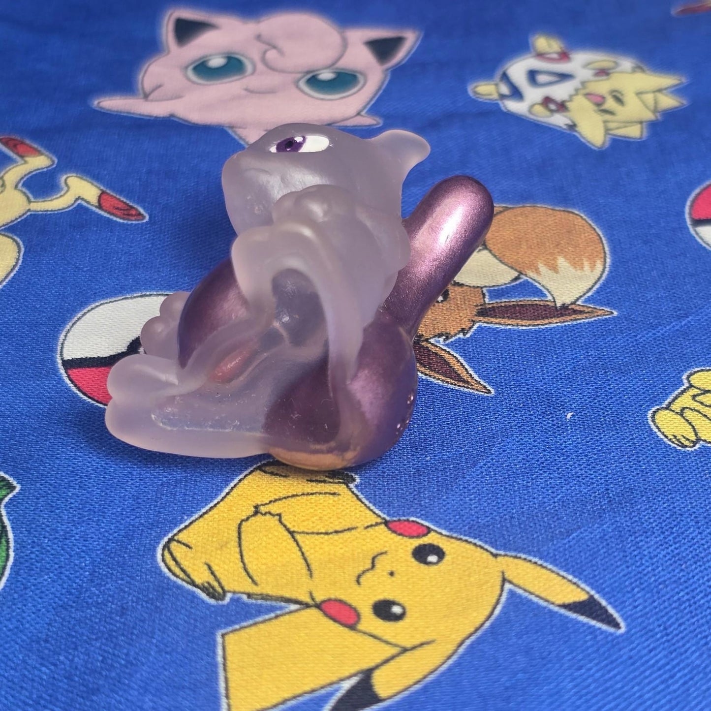 Pokemon Mewtwo Metallic Clear Figure Finger Puppet 2013 Nintendo Bandai Japan US