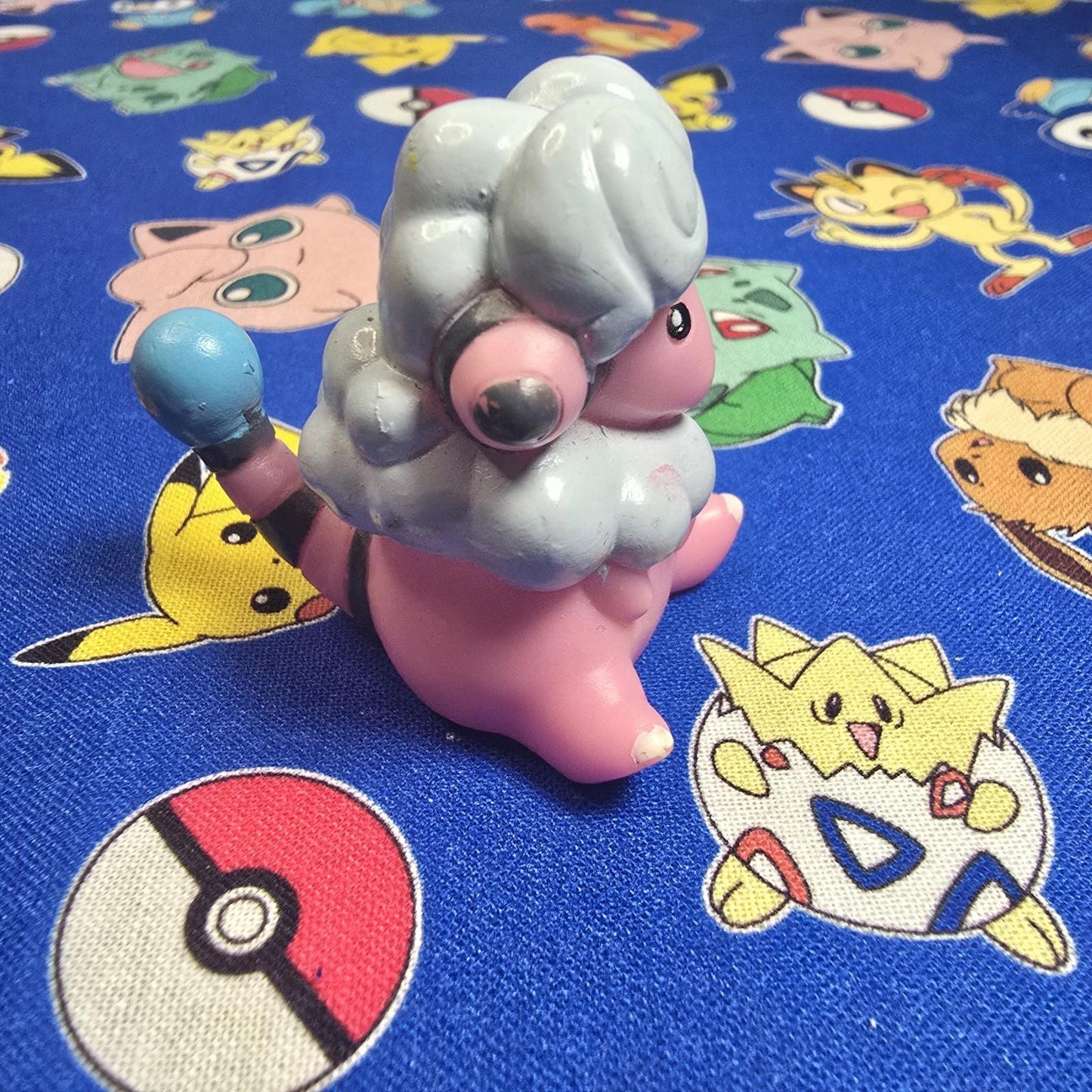 Pokemon Flaaffy Figure Finger Puppet 2001 Nintendo Bandai PVC Vintage Japan USA