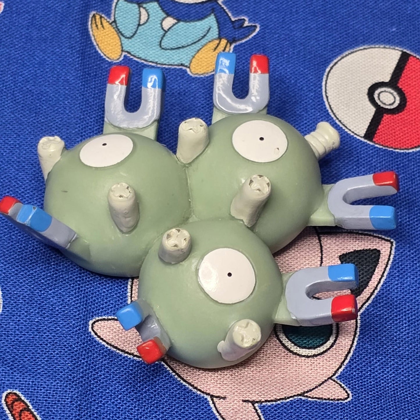 Pokemon Magneton Figure Finger Puppet 1998 Nintendo Bandai Vintage PVC Japan USA