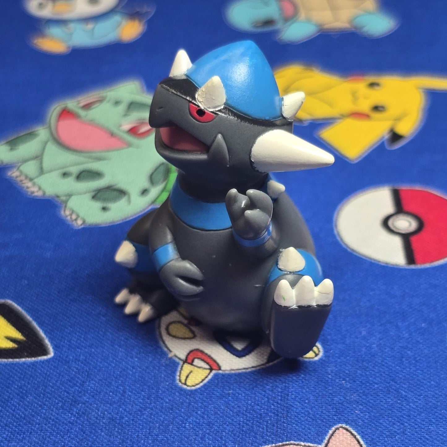 Pokemon Rampardos Figure Finger Puppet 2009 Nintendo Bandai PVC Japan USA Seller