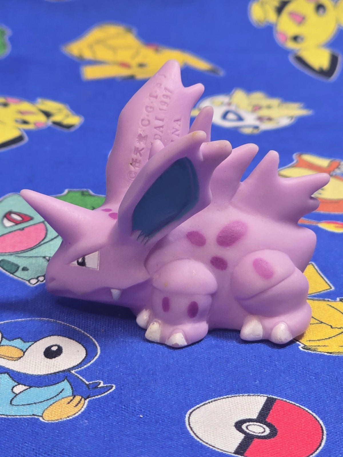 Pokemon Nidorino Figure Finger Puppet 1997 Nintendo Bandai PVC Vintage Japan USA