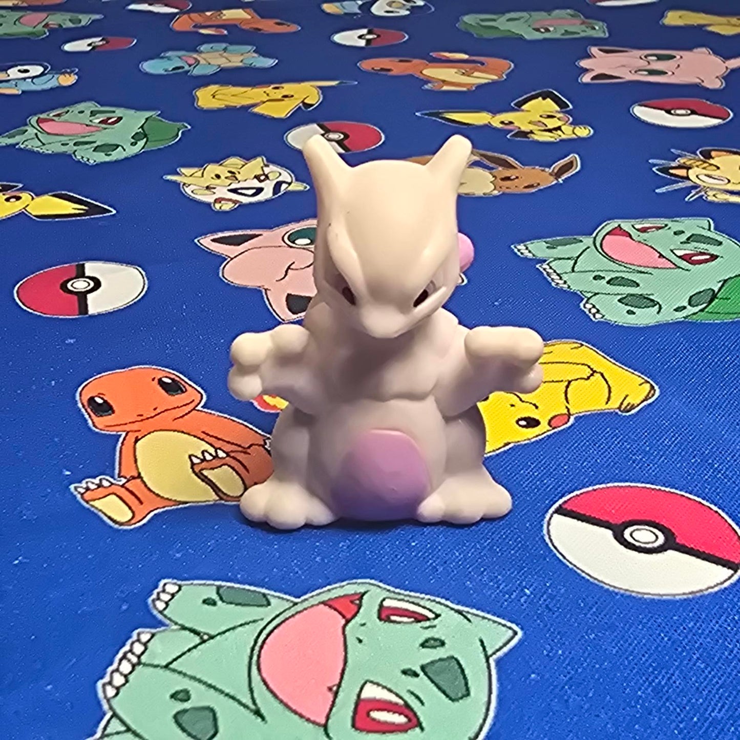 Pokemon Mewtwo Figure Finger Puppet 1996 Nintendo Bandai PVC Vintage Japan USA